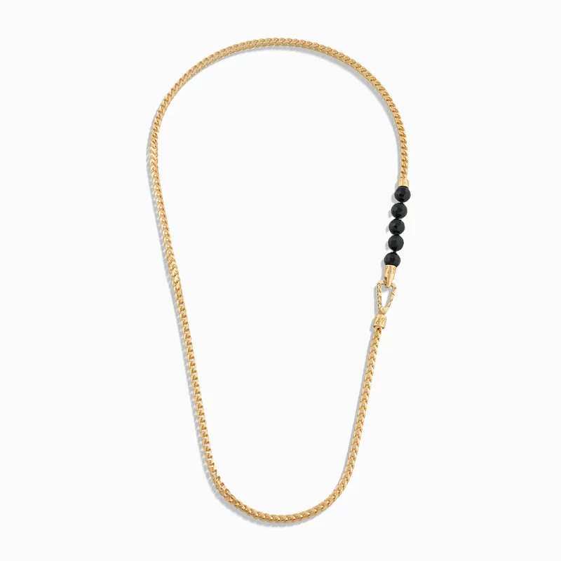 ULYSSES 8MM ONYX BEAD CHAIN NECKLACE sold by Marco Dal Maso