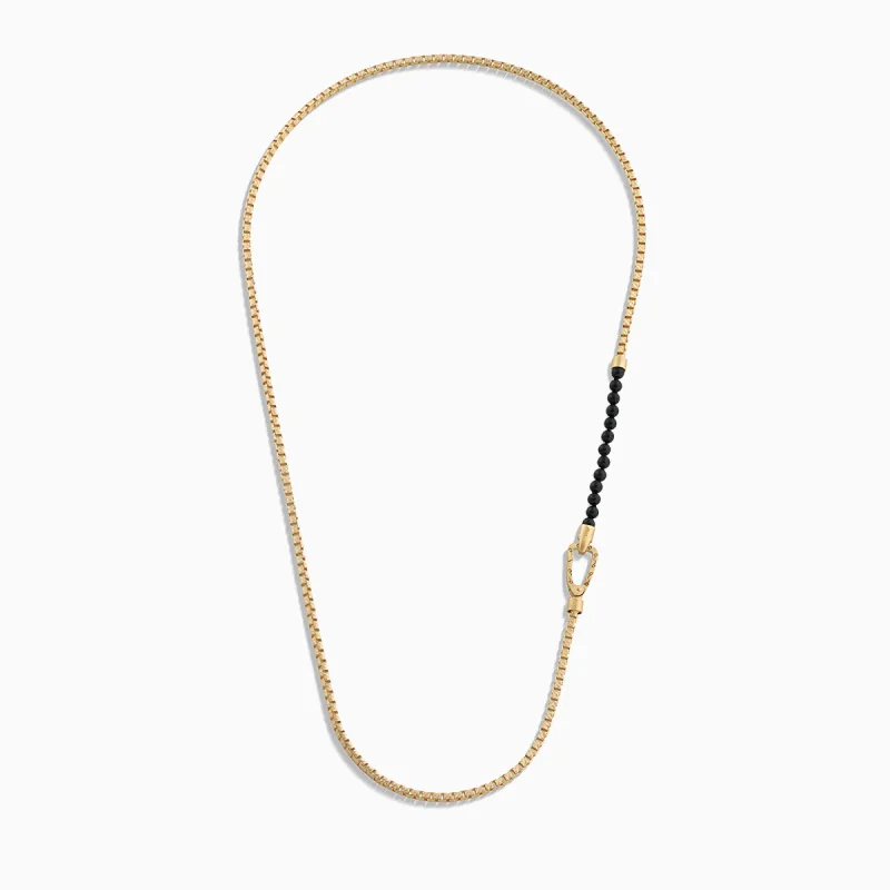 ULYSSES 4MM ONYX BEAD CHAIN NECKLACE sold by Marco Dal Maso