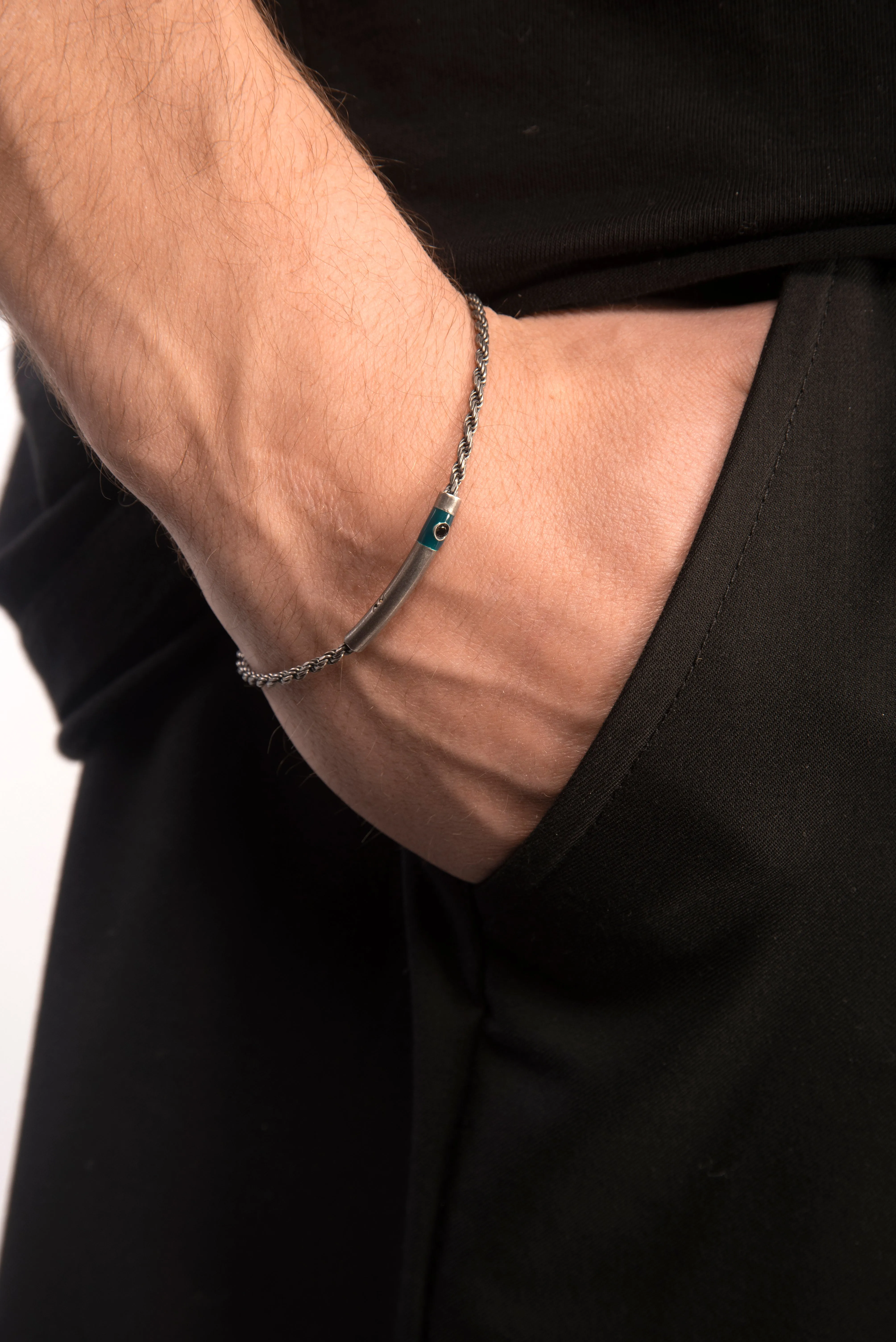 ULYSSES CORD CHAIN AND ENAMEL BRACELET sold by Marco Dal Maso product image thumbnail 2