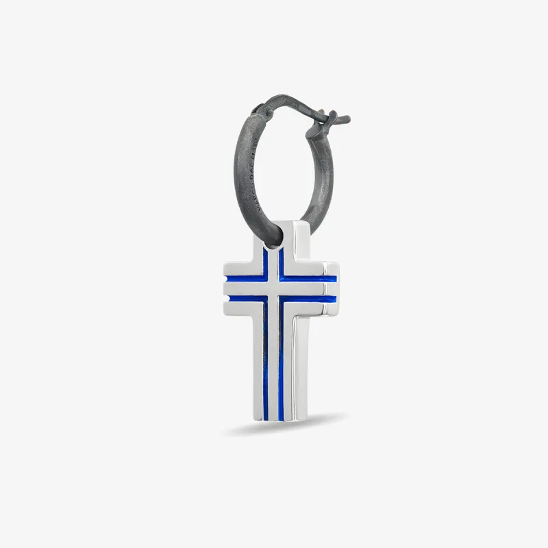 Double Enamel Cross Earring sold by Marco Dal Maso