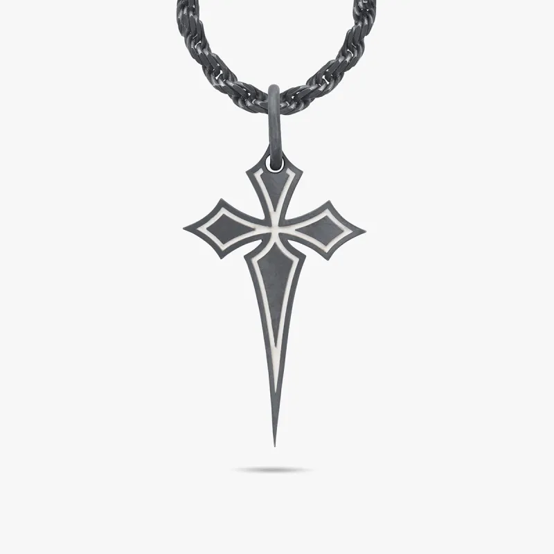 Oxidized Gothic Pendant Cross sold by Marco Dal Maso