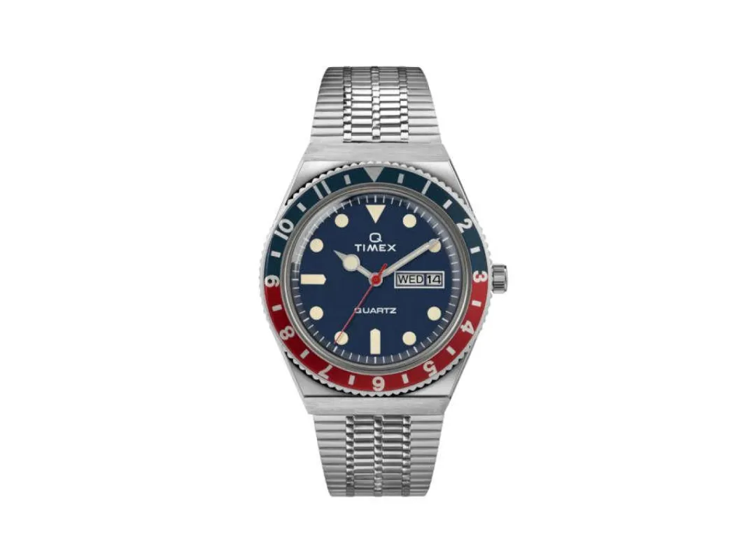 Timex Q Timex Reissue Quartz Watch, Blue, 38 mm, TW2T80700 made by Timex