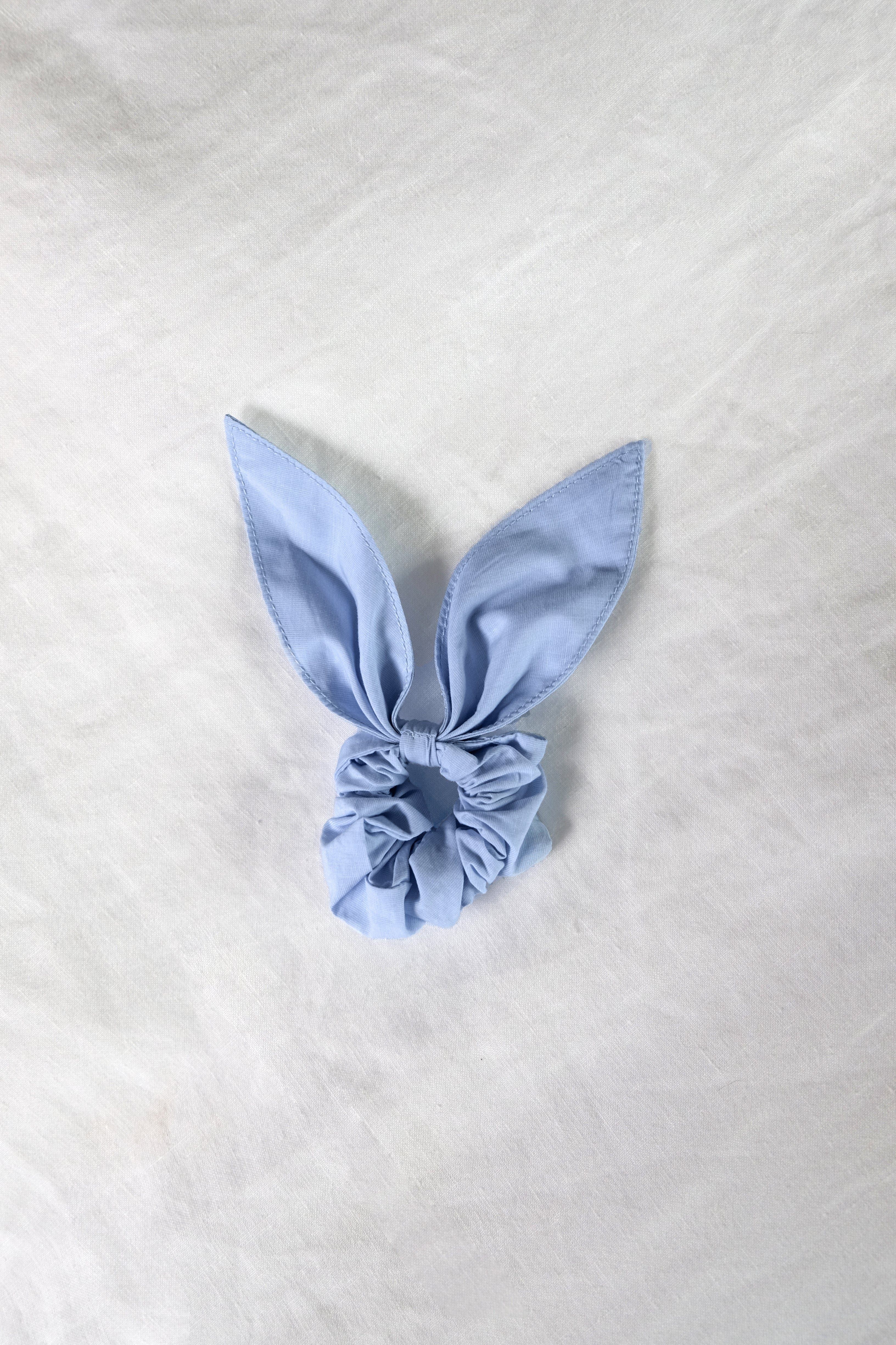 Boyish Frida Scrunchie | Light Blue Denim sold by Boyish