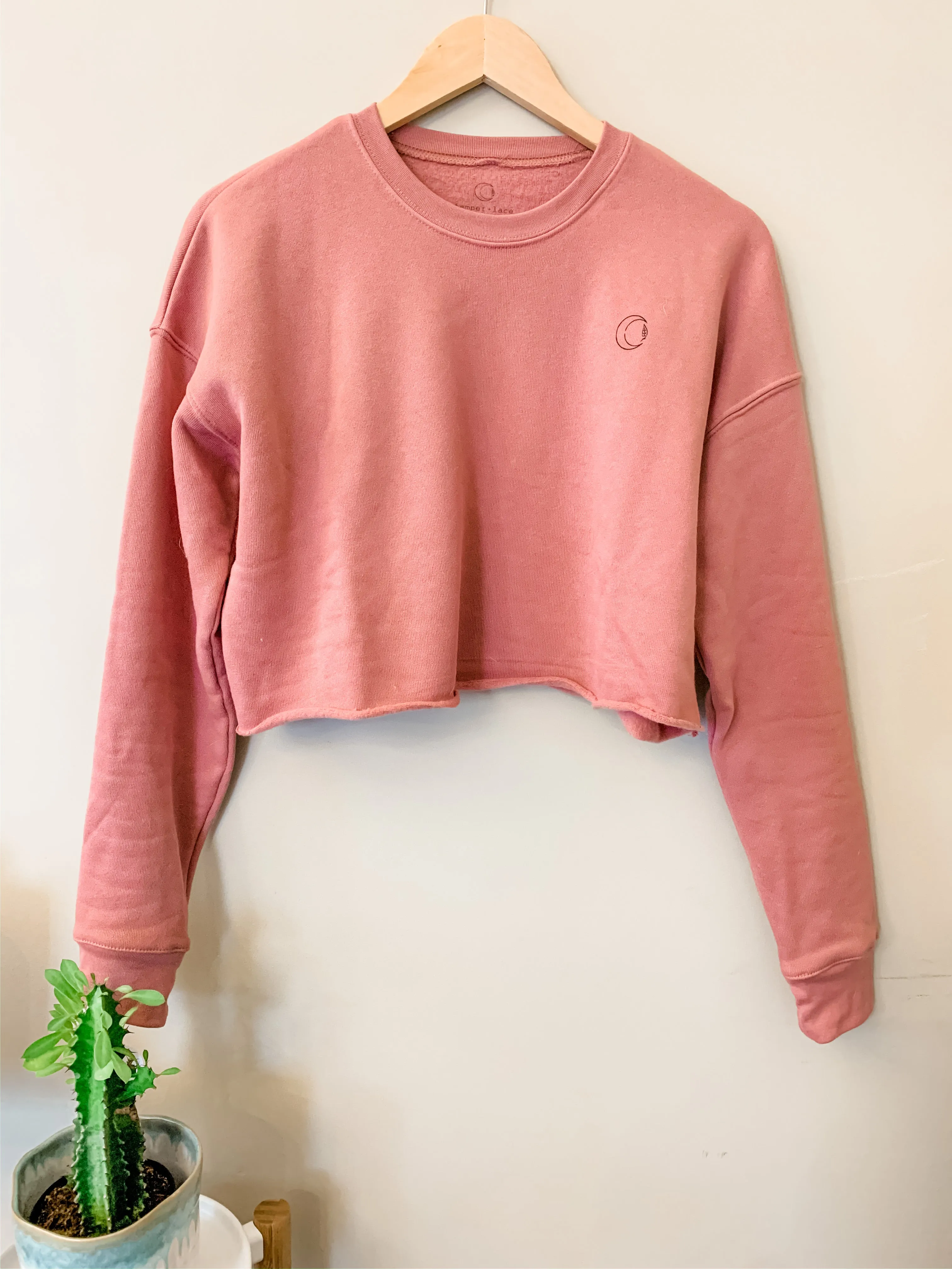 CROPPED CREW FLEECE sold by Temper + Lace