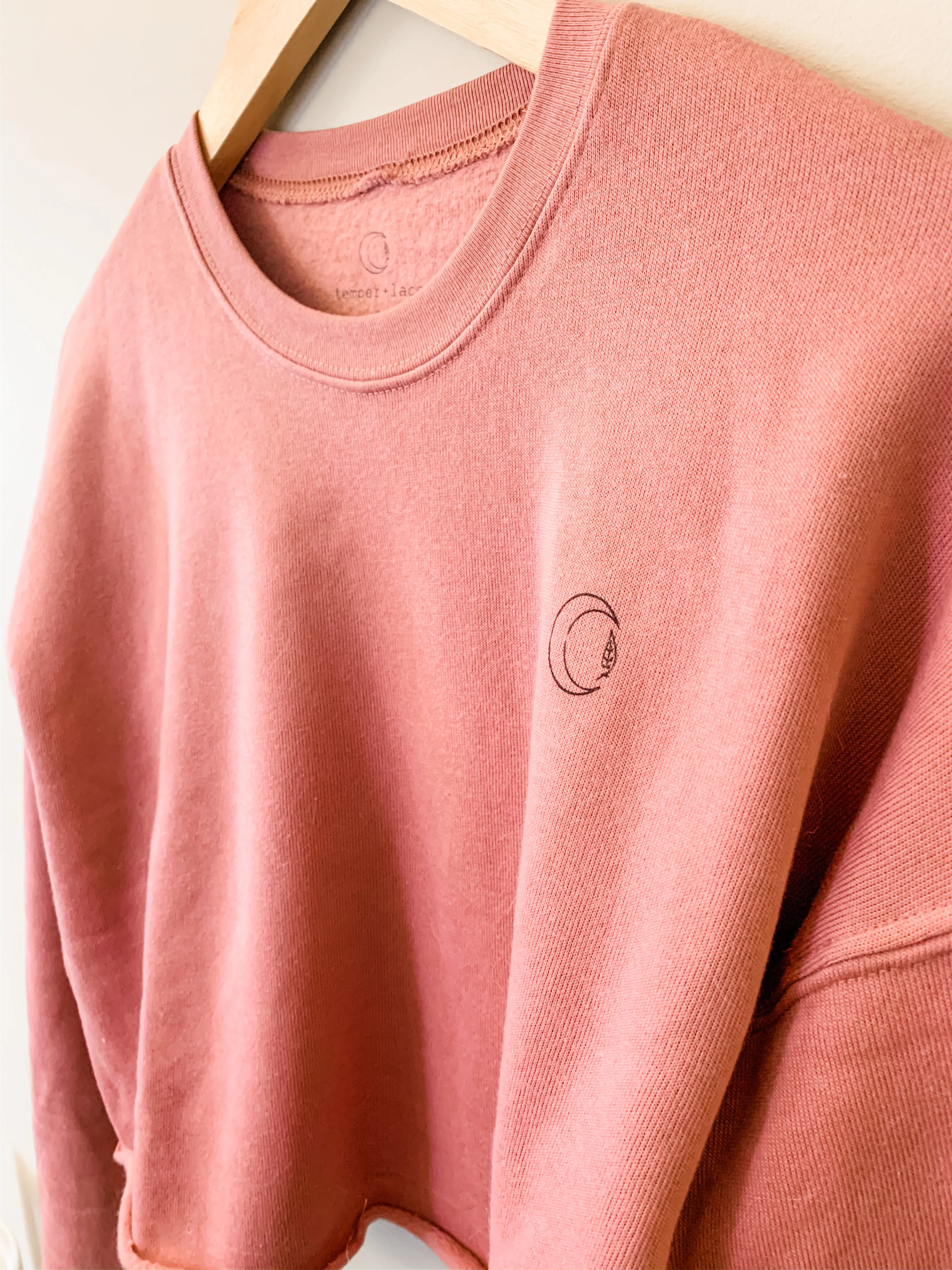 CROPPED CREW FLEECE sold by Temper + Lace product image thumbnail 2