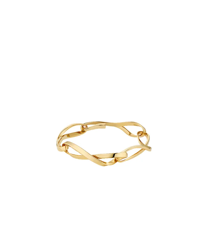 Éole Chain Bracelet - Gold in 24-carat gold gilding sold by Polene