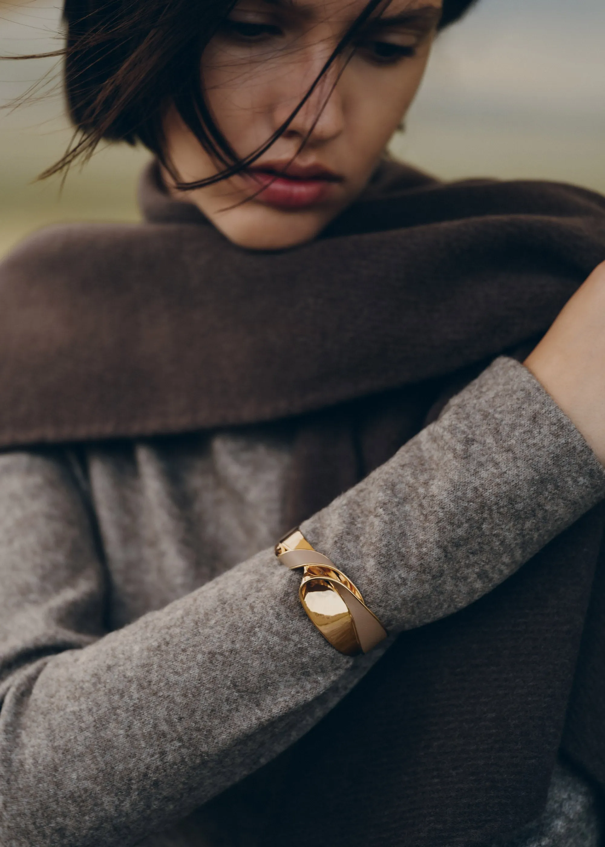 Éole Cuff - Taupe Leather sold by Polene product image thumbnail 2