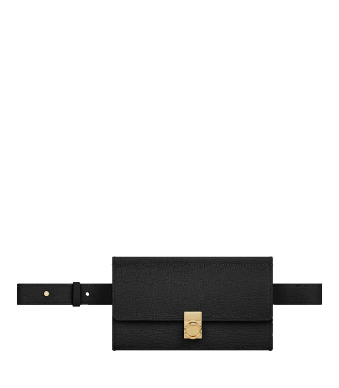 Numéro Sept Belt - Textured Black made by Polene