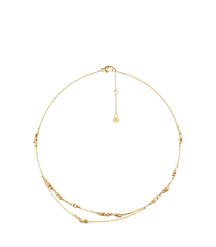 Eroz Double Chain - 24 carat gold gilded made by Polene