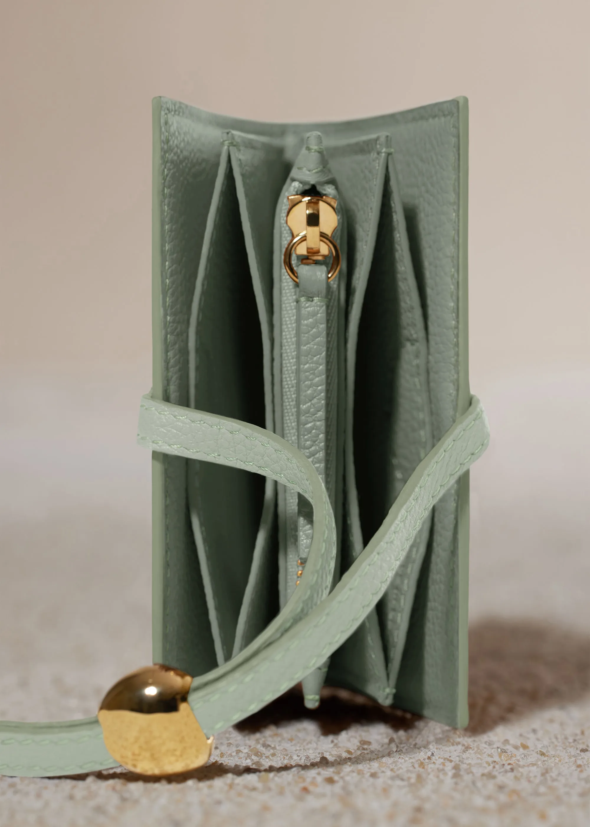 Kayé Card Holder - Textured Duo Fresh Almond sold by Polene product image thumbnail 5