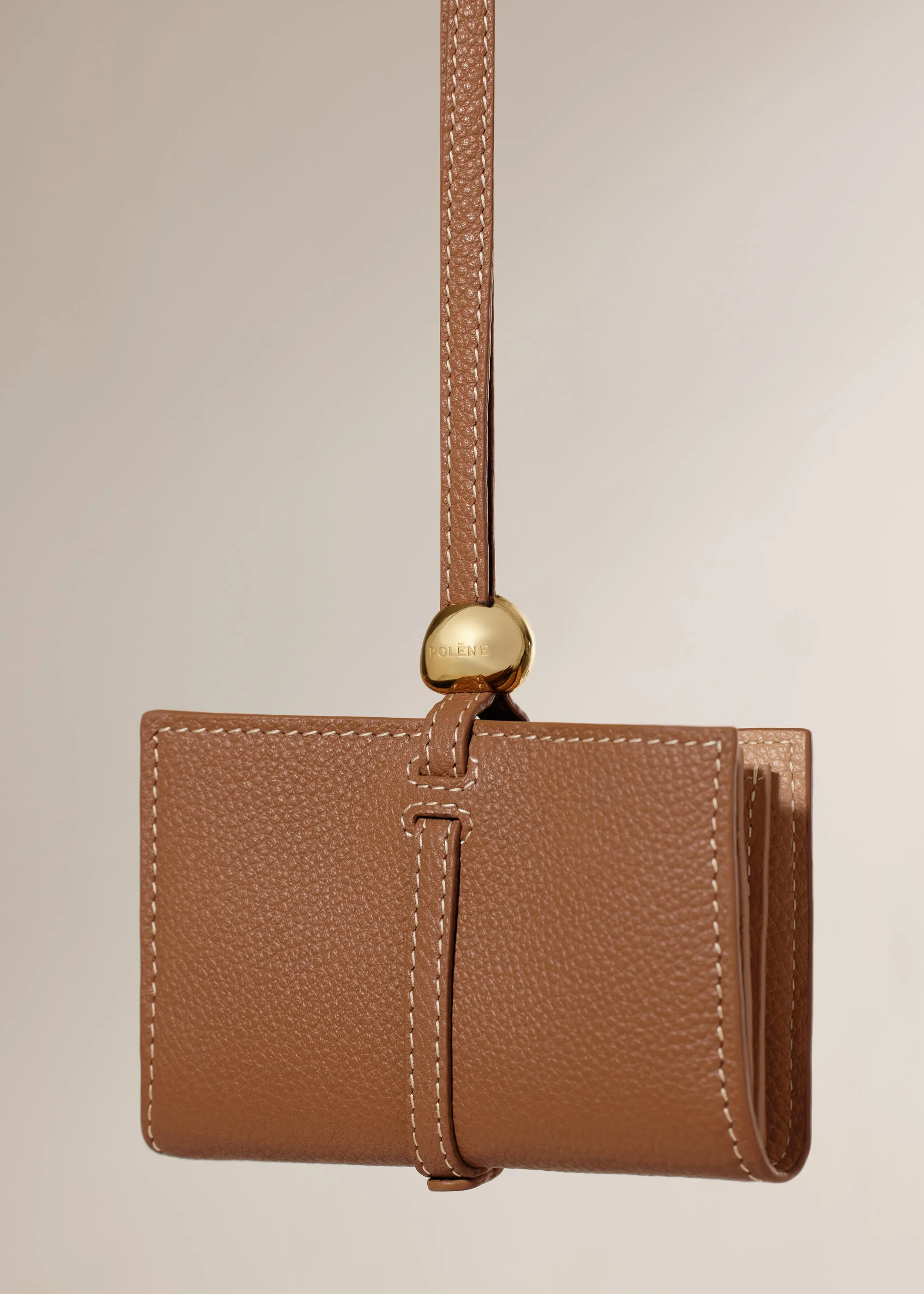 Kayé Card Holder - Textured Duo Camel sold by Polene product image thumbnail 3