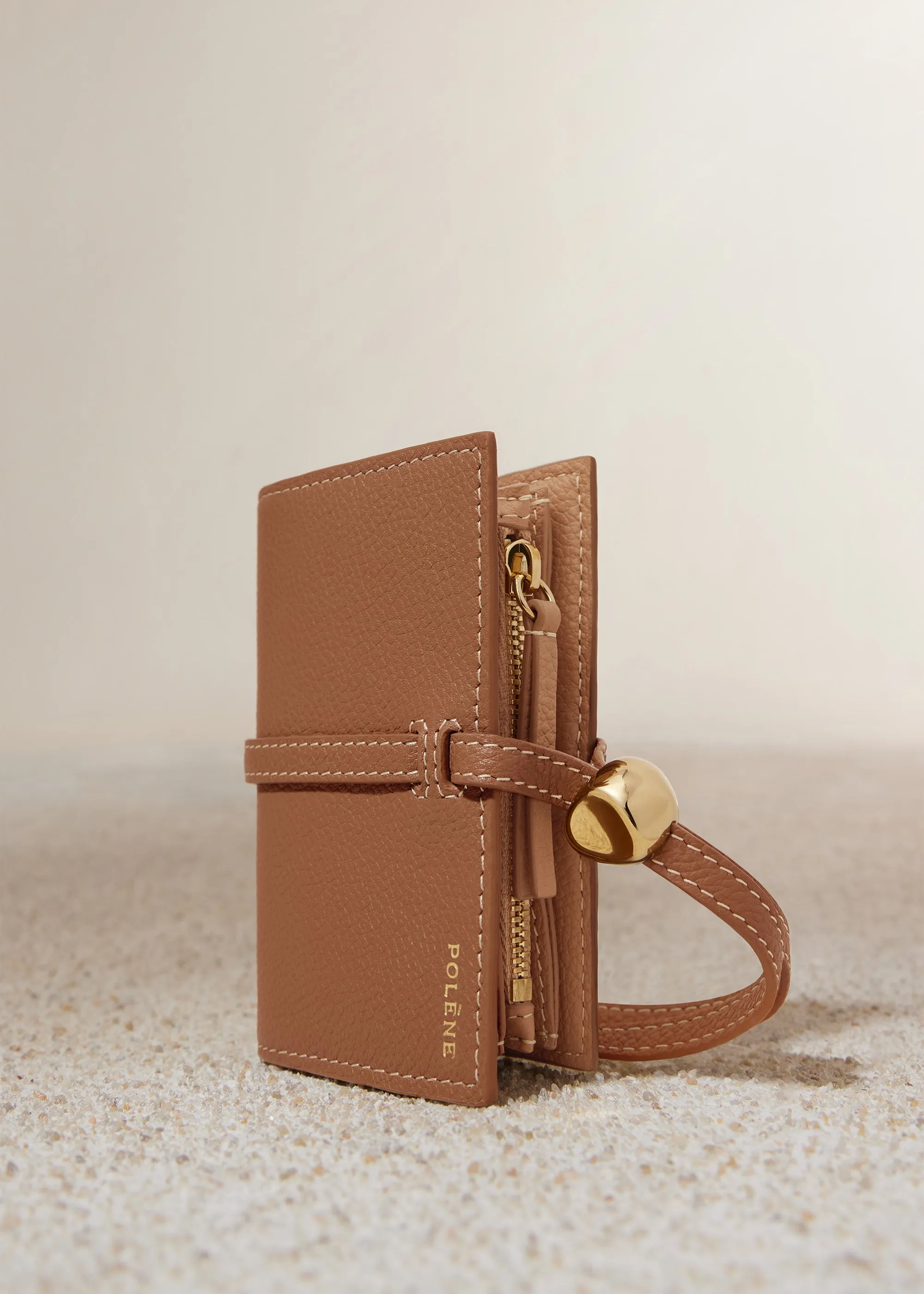 Kayé Card Holder - Textured Duo Camel sold by Polene product image thumbnail 2
