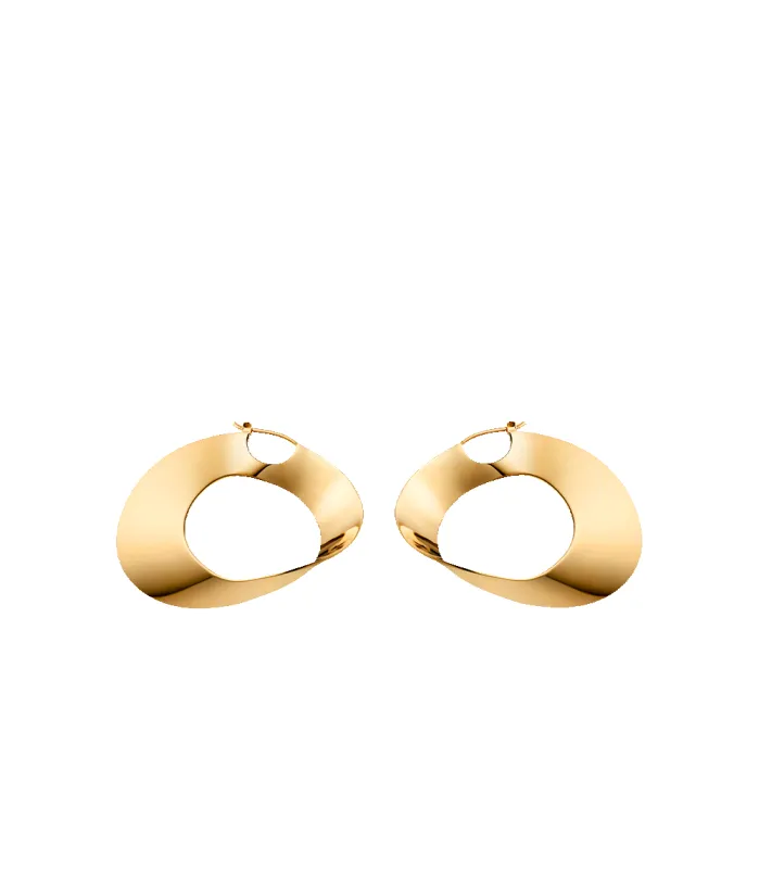 Éole Hoop Earrings - 24 carat gold gilded sold by Polene