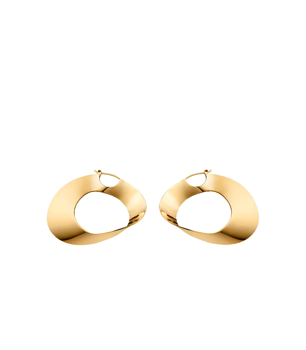 Éole Hoop Earrings - 24 carat gold gilded sold by Polene