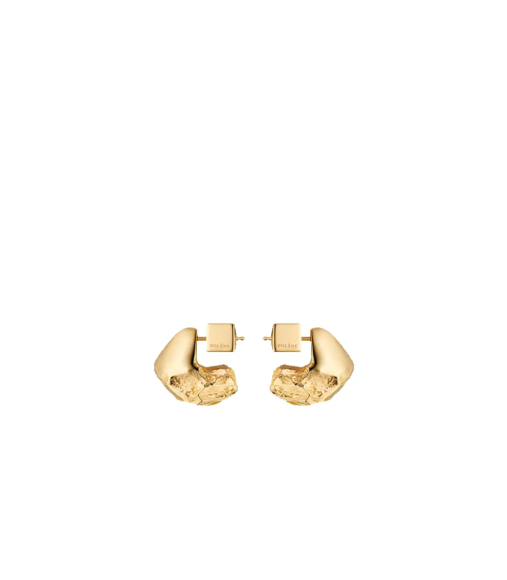 Eroz Stud Earrings - 24 carat gold gilded sold by Polène