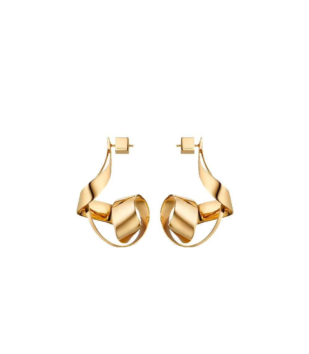 Éole Spiral Earrings - 24 carat gold-gilded sold by Polène