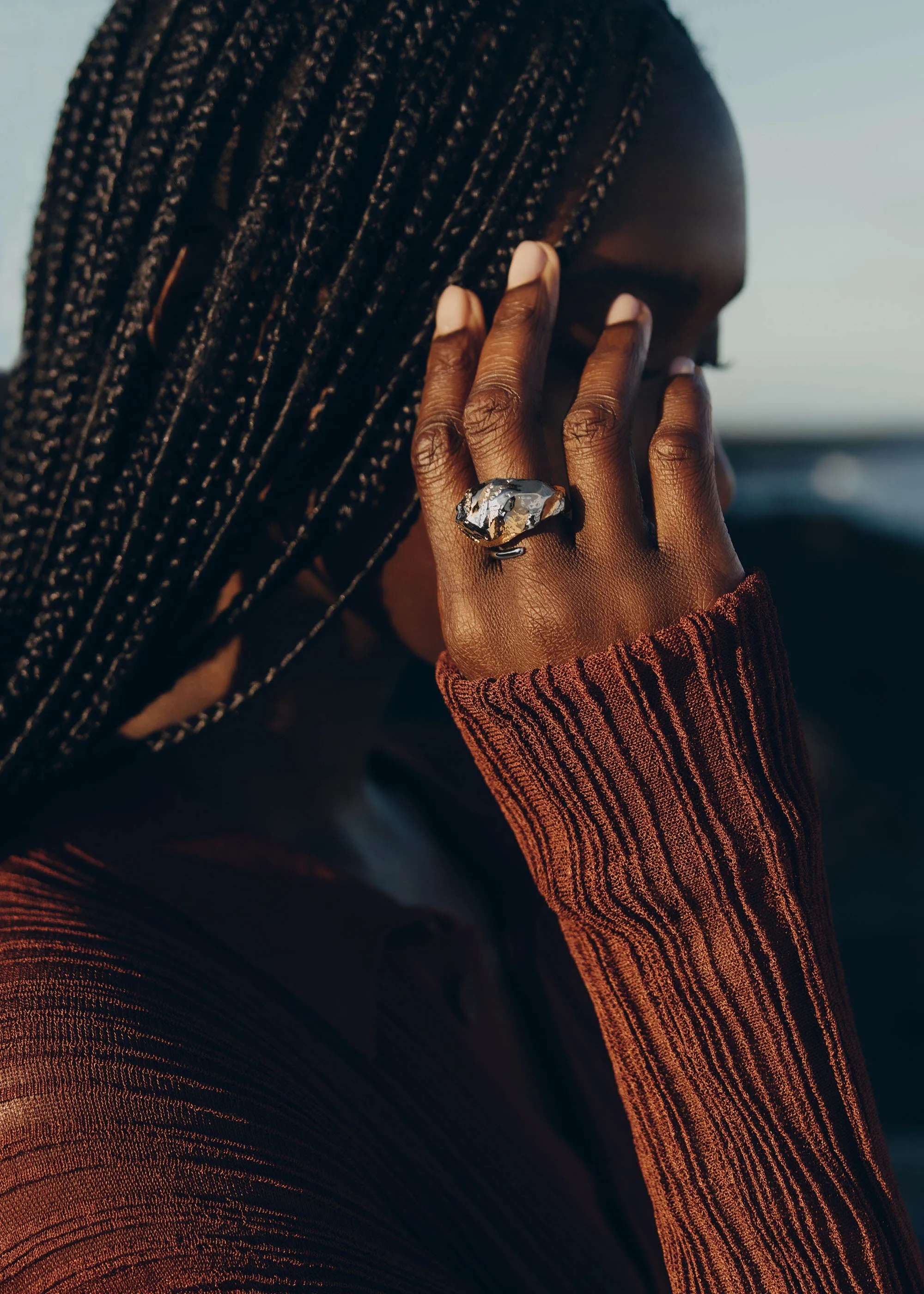 Eroz Ring - Duo palladium with 24 carat gold plating sold by Polène product image thumbnail 2