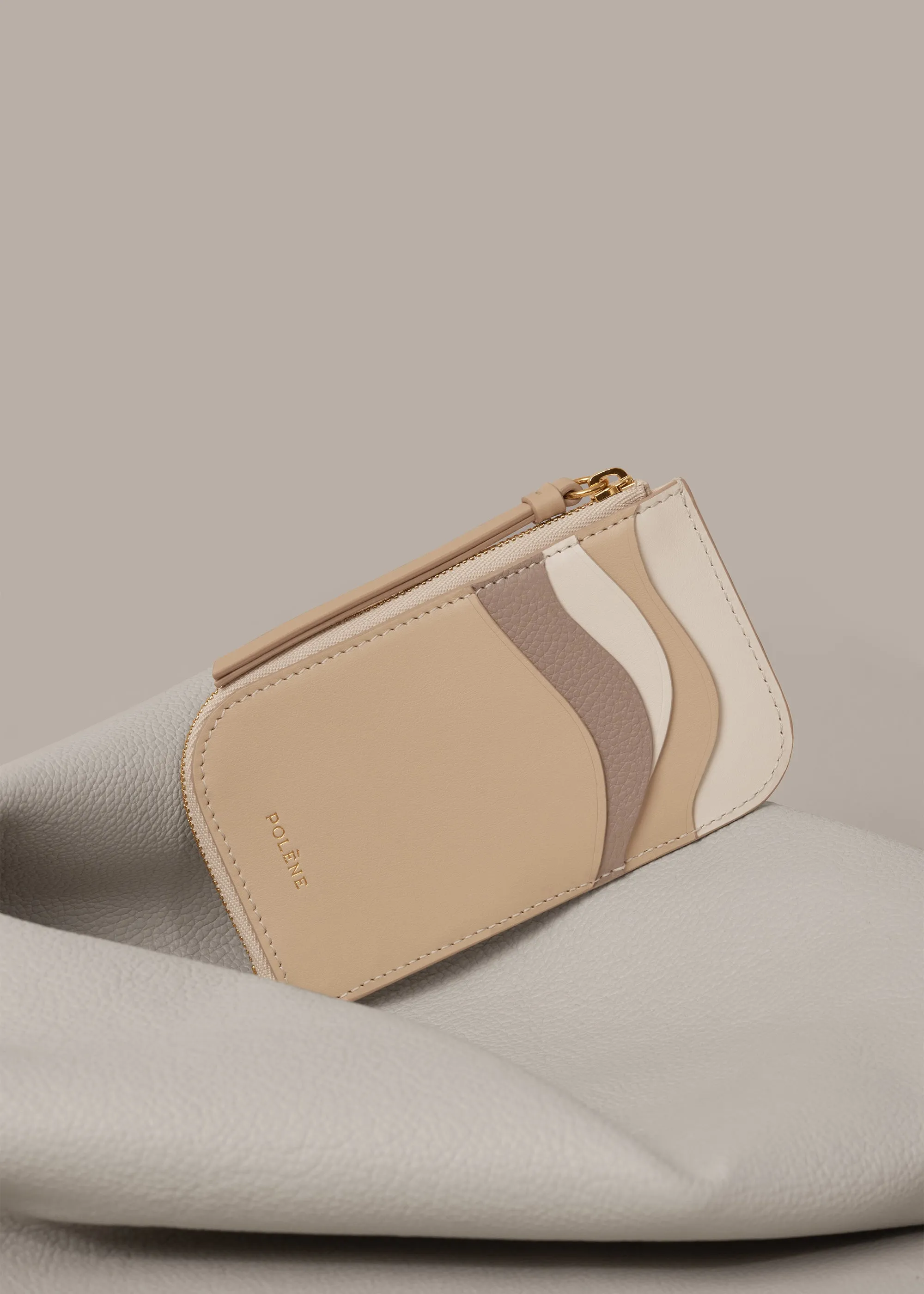 Atla Card Holder - Trio Taupe sold by Polene product image thumbnail 3