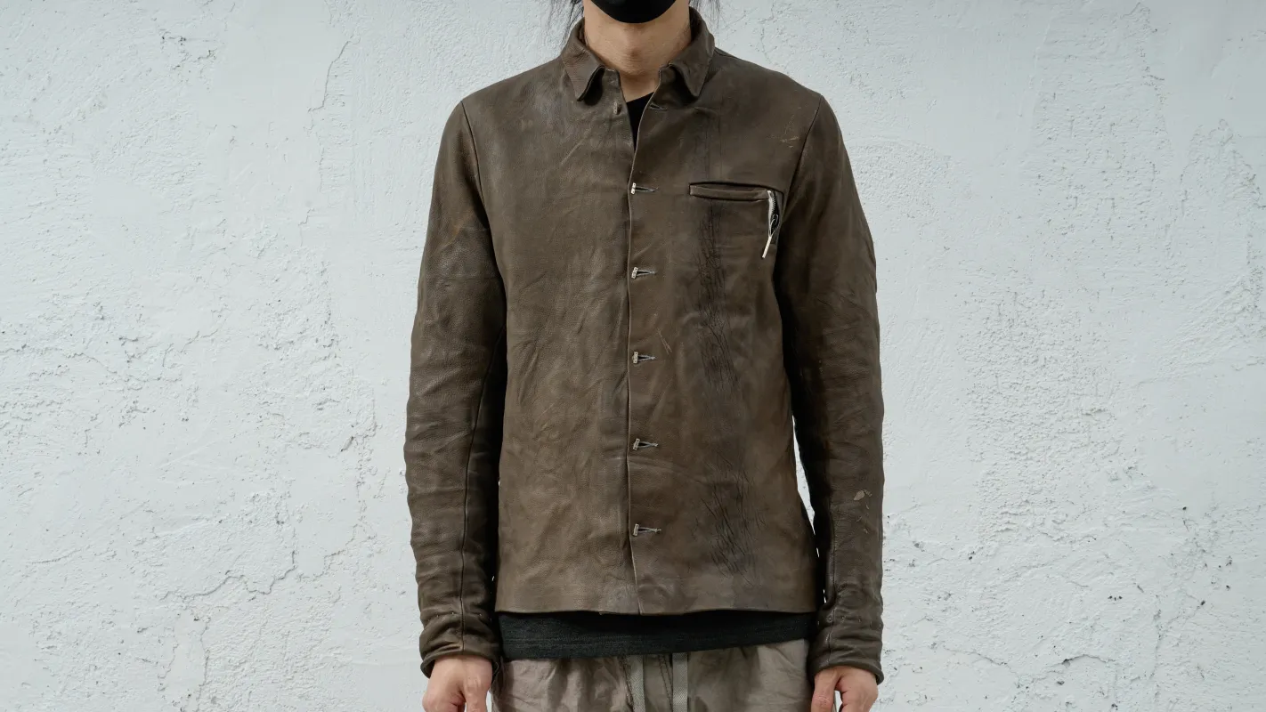 <span>26.1</span><span>"BASIC"</span>WORK SHIRTS<br>DEER FULL GRAIN<br>BROWN sold by taichi murakami