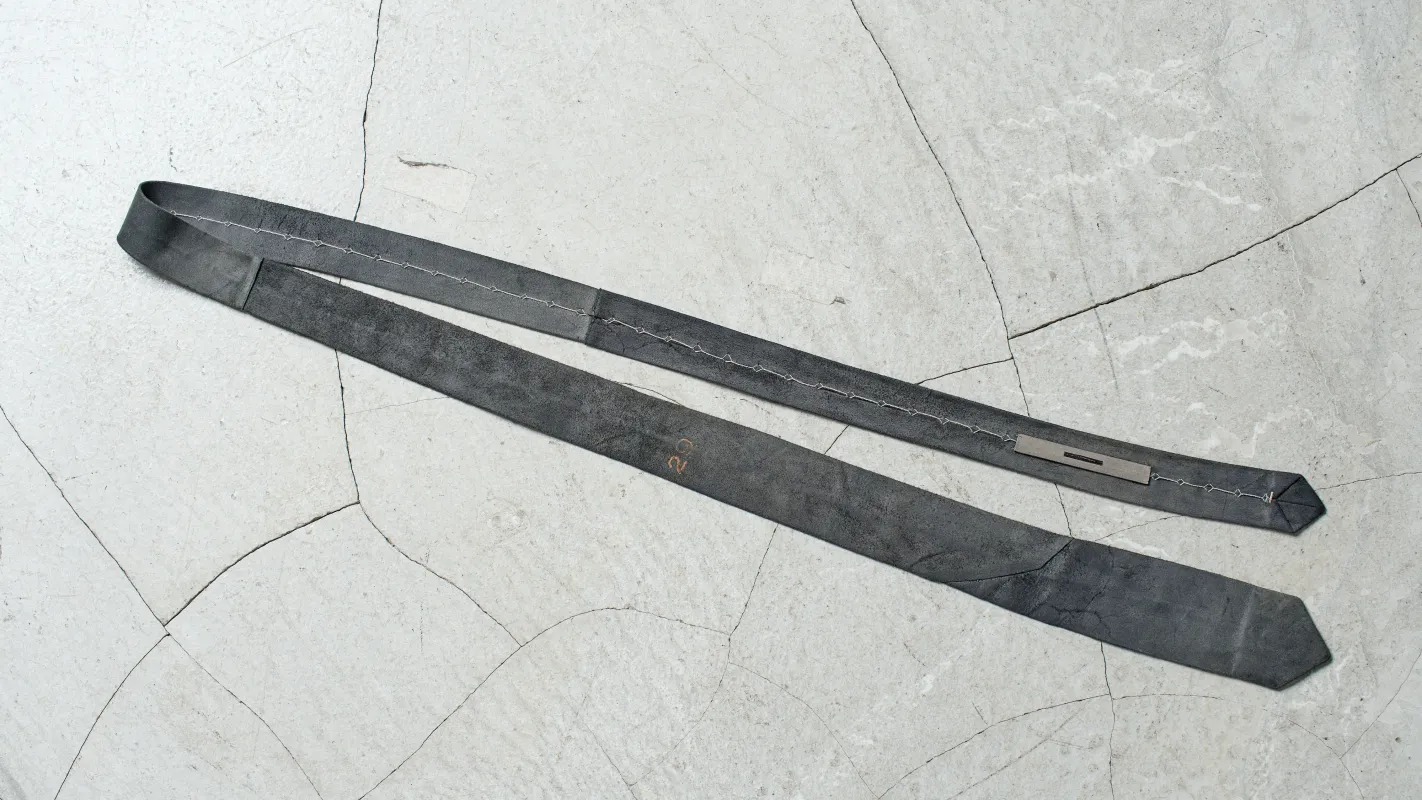 <span>25.2</span><span>"BASIC"</span>TIE<br>HORSE FULL GRAIN<br>BLACK REVERSE made by taichi murakami