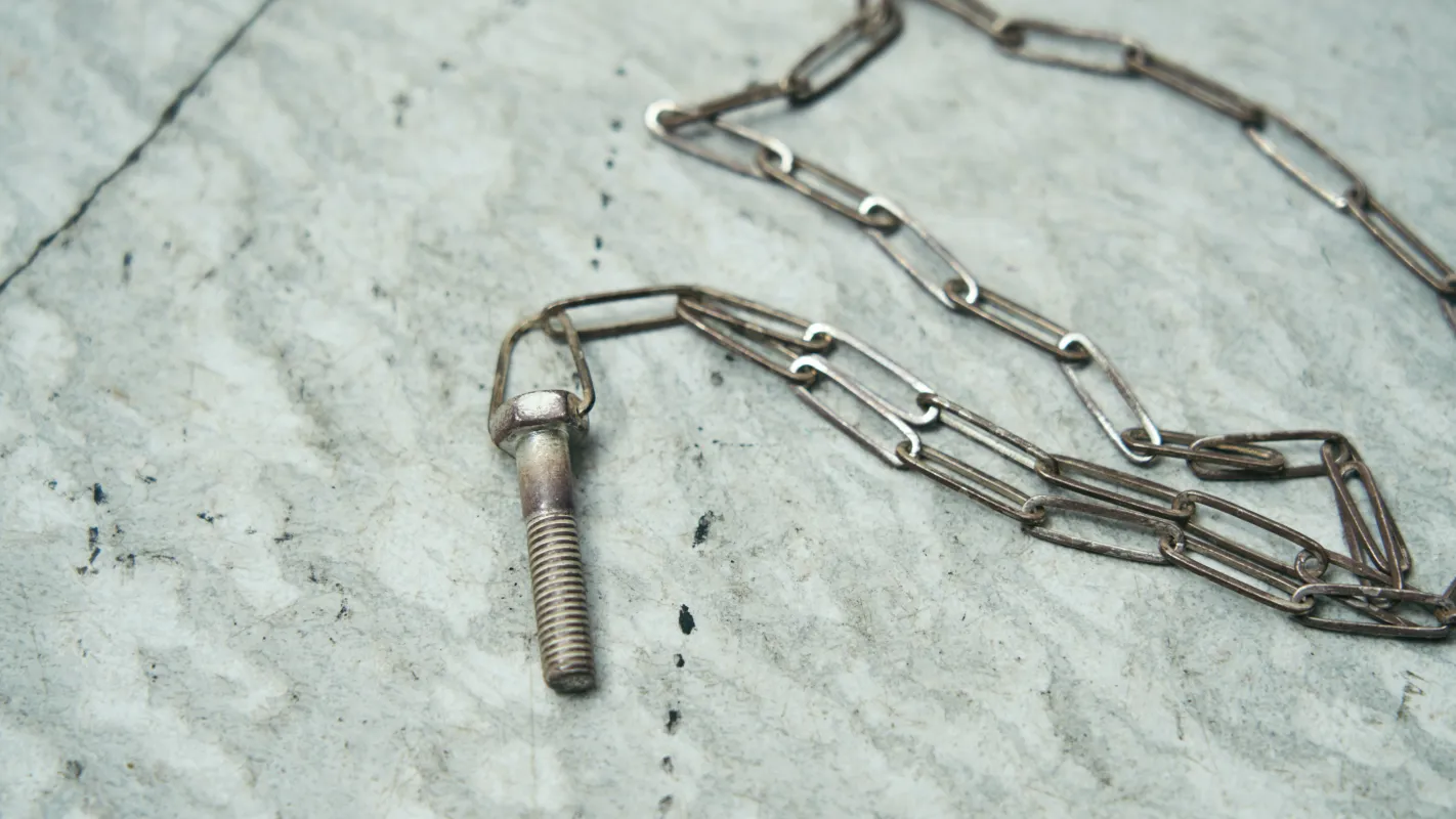 <span>24.1 </span><span>" OTHERS "</span>BOLT NECKLACE<BR>STELING SILVER925<BR>OXDISED sold by taichi murakami