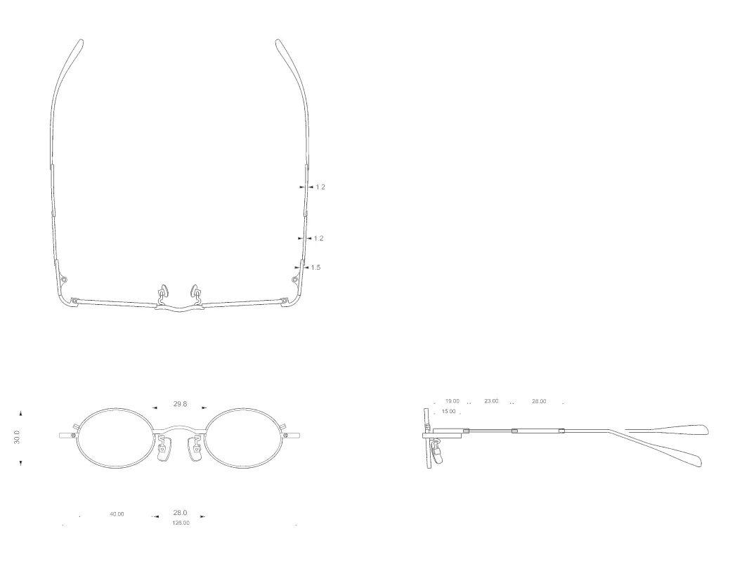 <span>TITANIUM FRAME + TITANIUM TEMPLE</span>OV-MEGANE 30/40 made by taichi murakami