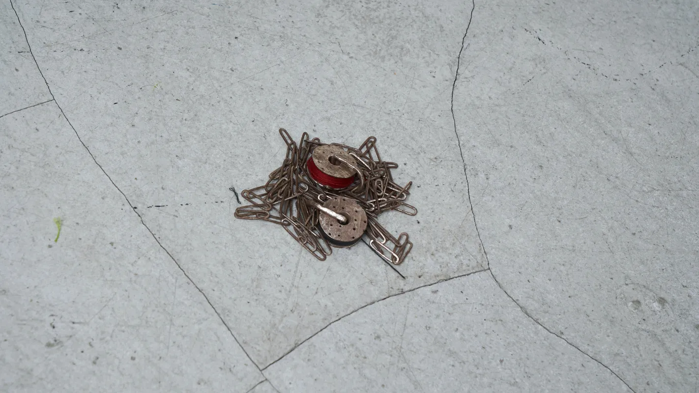 <span>22.1</span><span>"OTHERS"</span>BOBBIN NECKLACE<BR>STERLING SILVER925<BR>OXDISED sold by taichi murakami