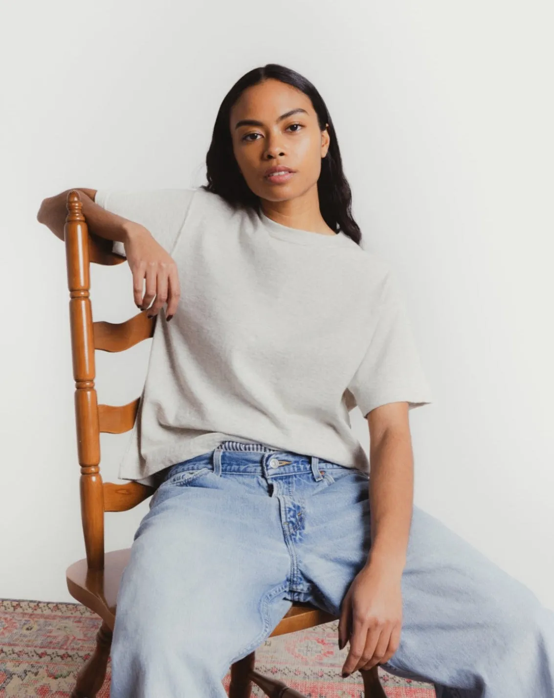 Grey Blank Tee sold by Okay to Rest product image thumbnail 3