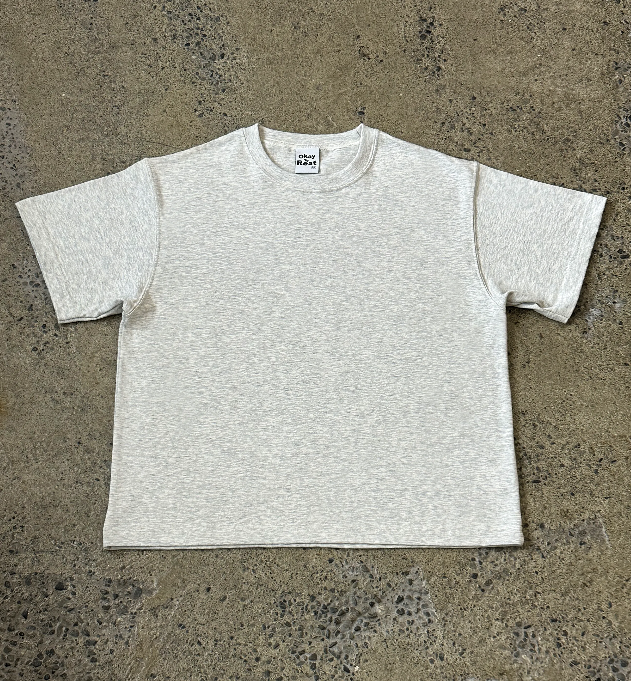Grey Blank Tee sold by Okay to Rest product image thumbnail 4