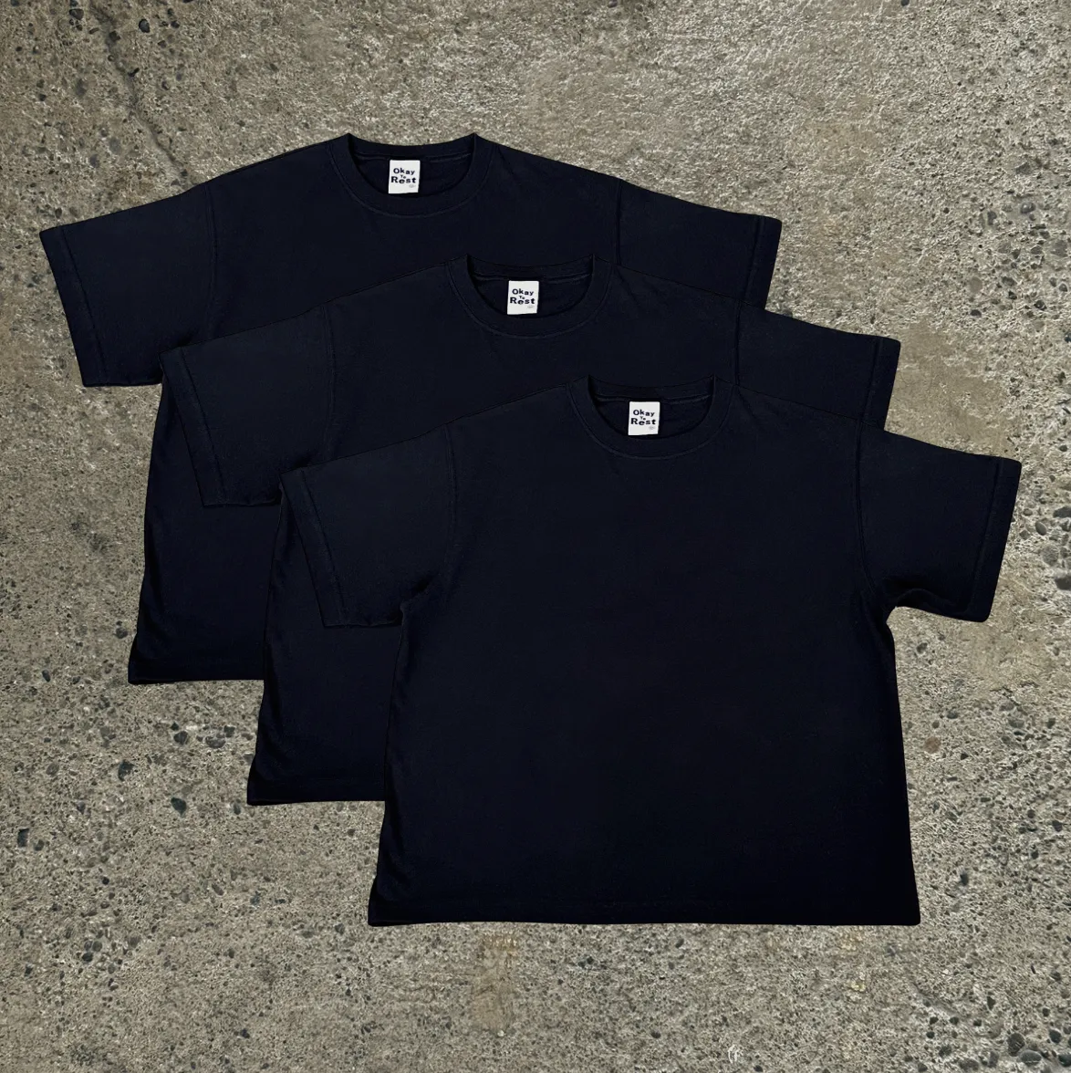 3 Pack Blank Tee Bundle sold by Okay to Rest product image thumbnail 5