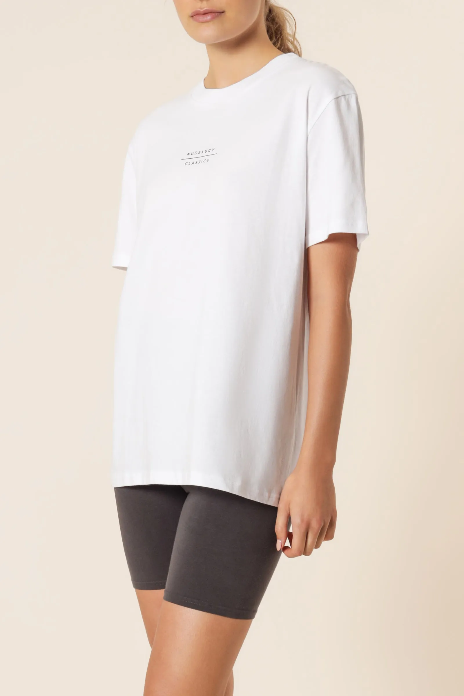 NUDE CLASSICS SLOGAN BF TEE sold by Nude Lucy product image thumbnail 4