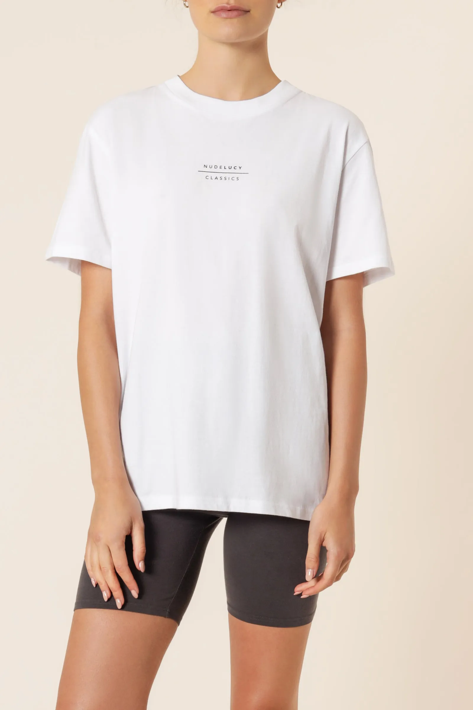 NUDE CLASSICS SLOGAN BF TEE sold by Nude Lucy product image thumbnail 3