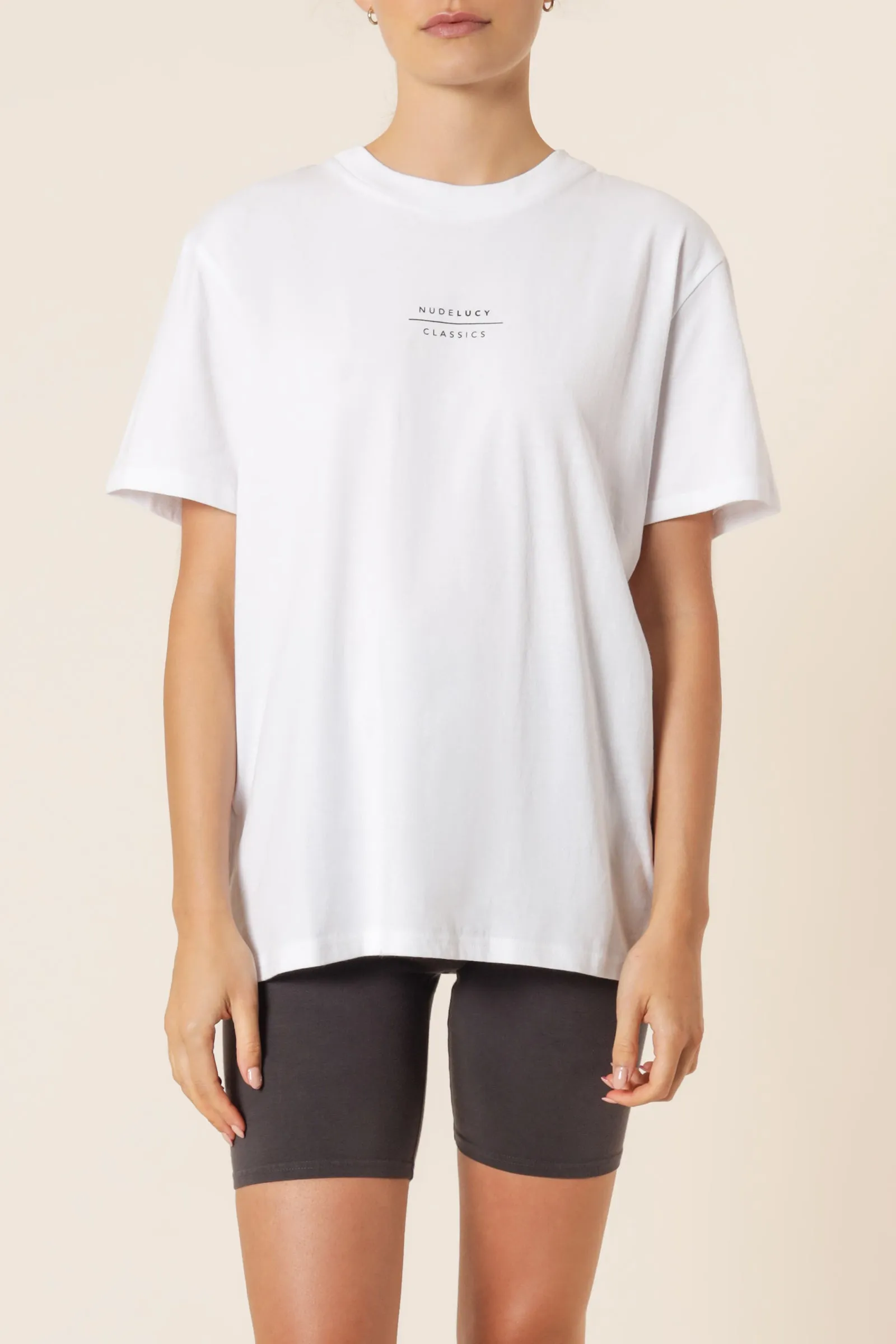 NUDE CLASSICS SLOGAN BF TEE sold by Nude Lucy product image thumbnail 2