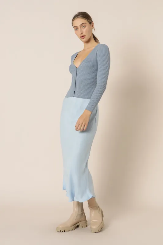 REESE CUPRO MIDI SKIRT sold by Nude Lucy