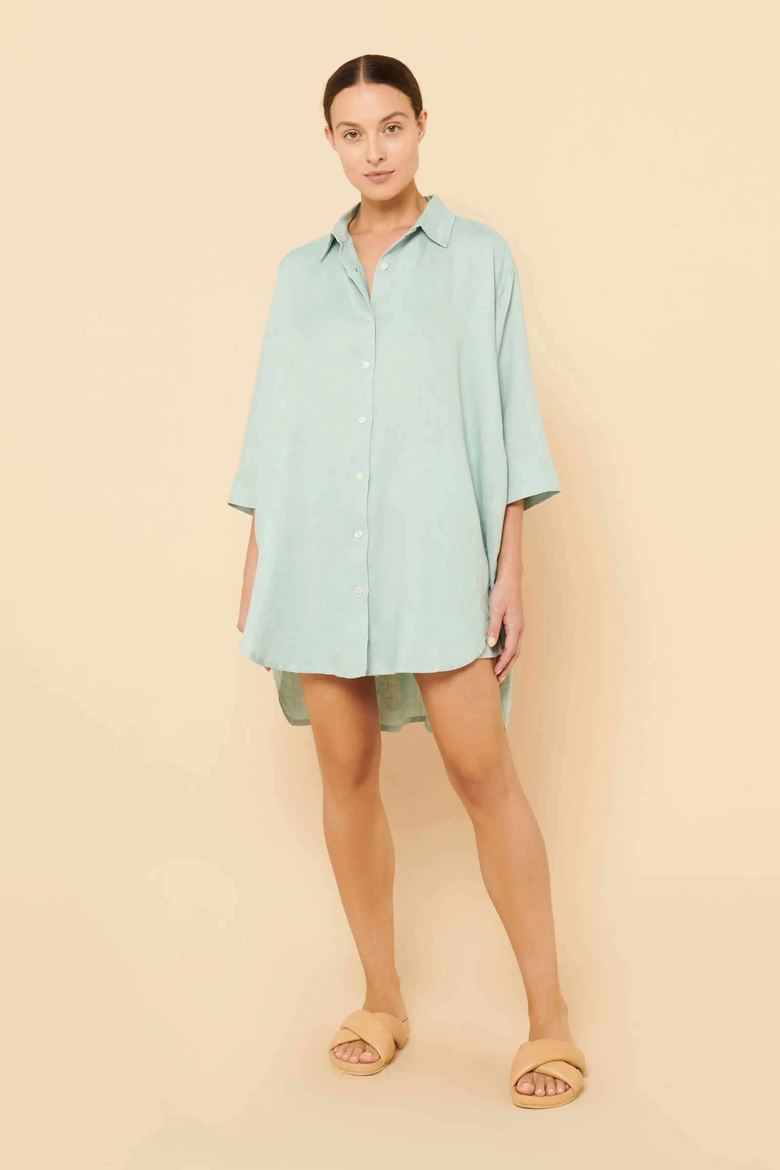 NUDE LOUNGE LONGLINE SHIRT sold by Nude Lucy