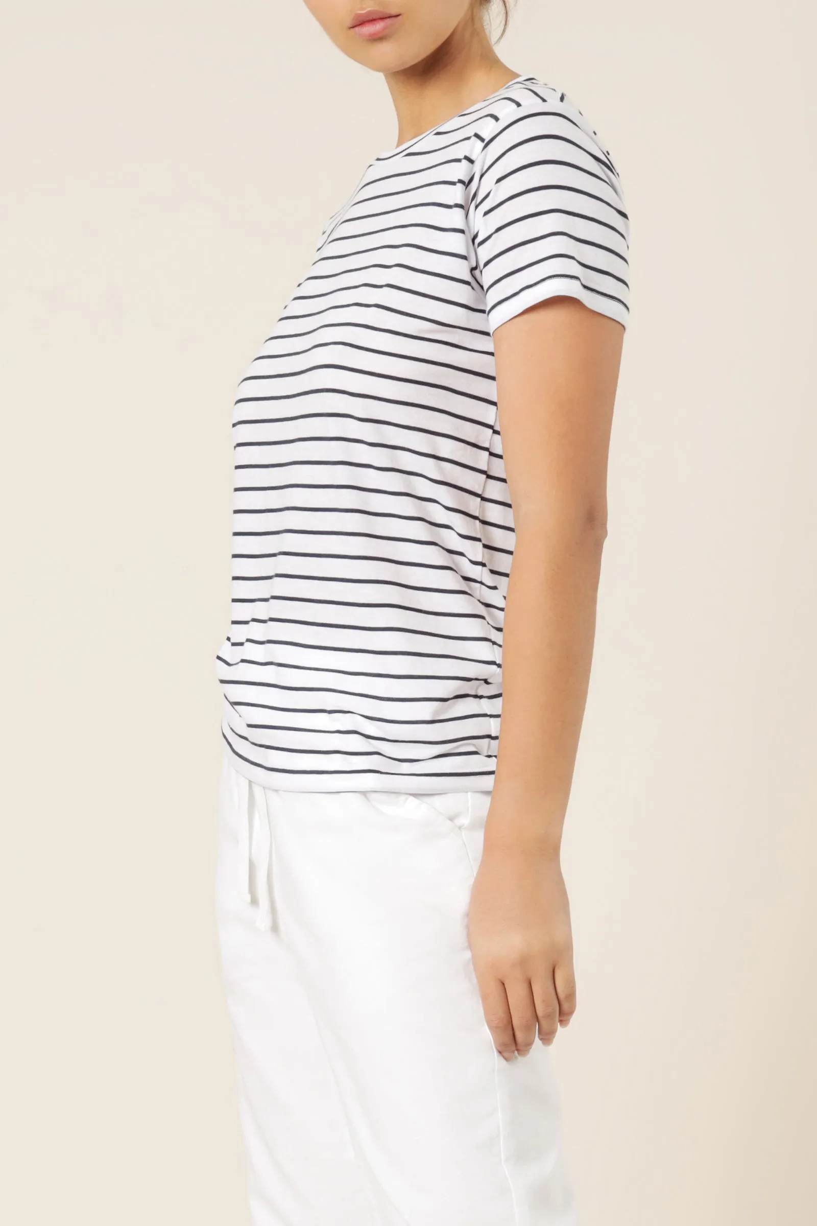 HARPER BASIC CREW NECK TEE sold by Nude Lucy product image thumbnail 3