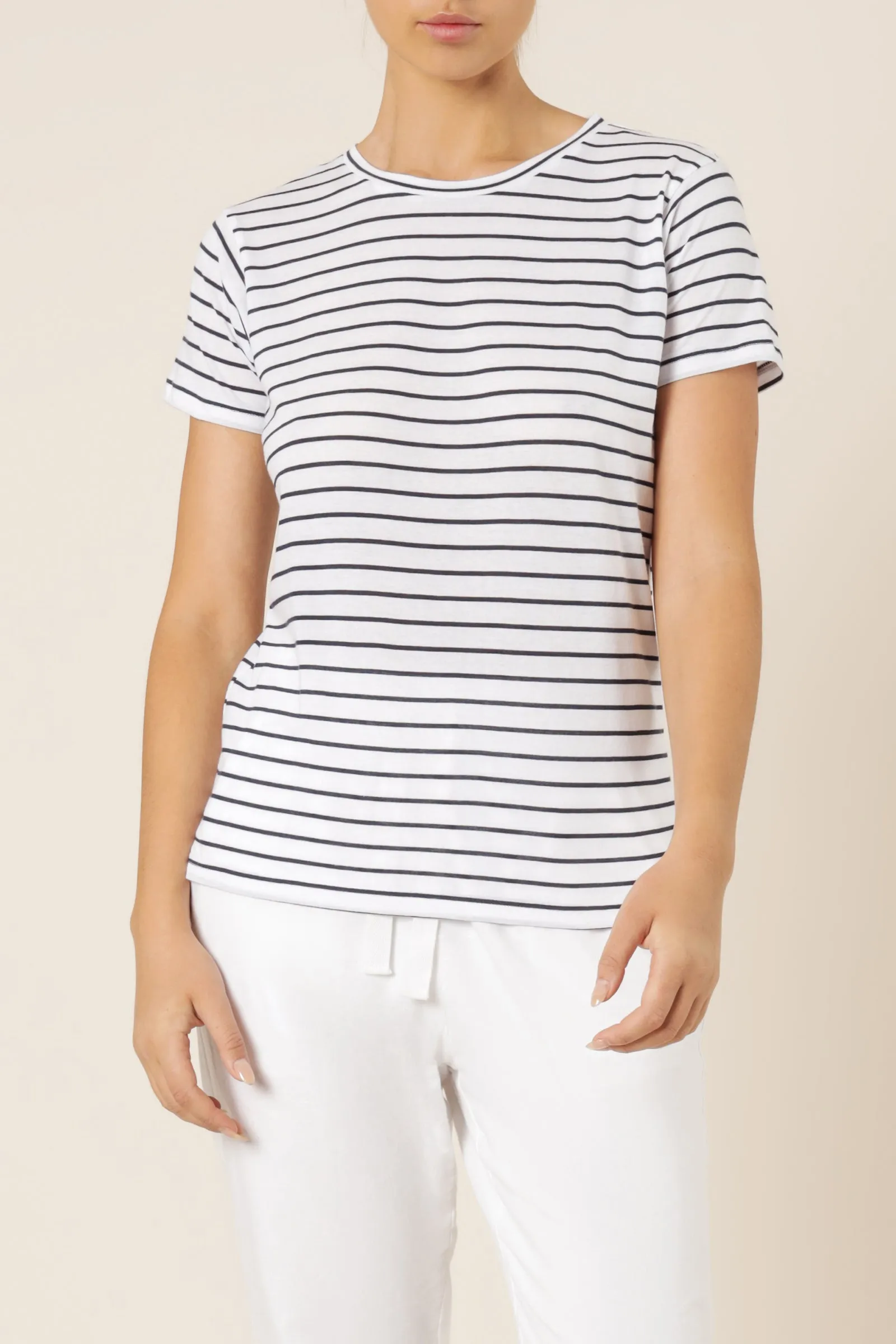 HARPER BASIC CREW NECK TEE sold by Nude Lucy product image thumbnail 2