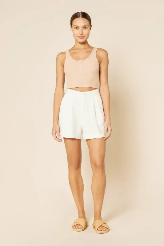 JADE BUTTON FRONT WAFFLE TANK sold by Nude Lucy