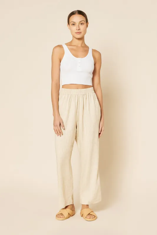 JADE BUTTON FRONT WAFFLE TANK sold by Nude Lucy