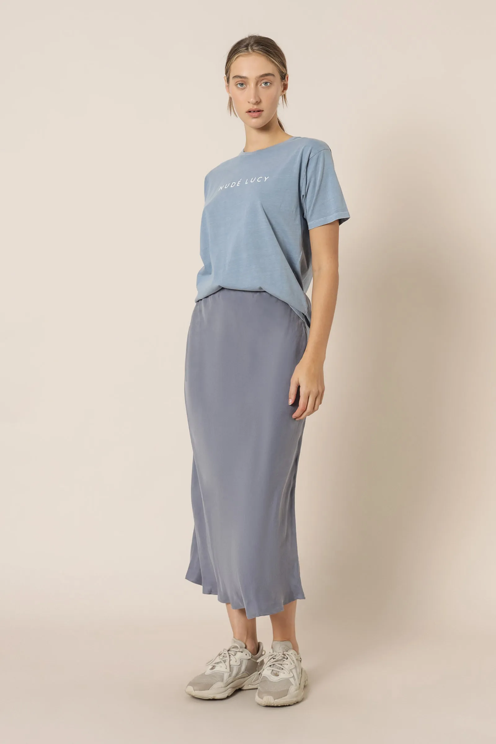 NUDE LUCY WASHED SLOGAN TEE sold by Nude Lucy