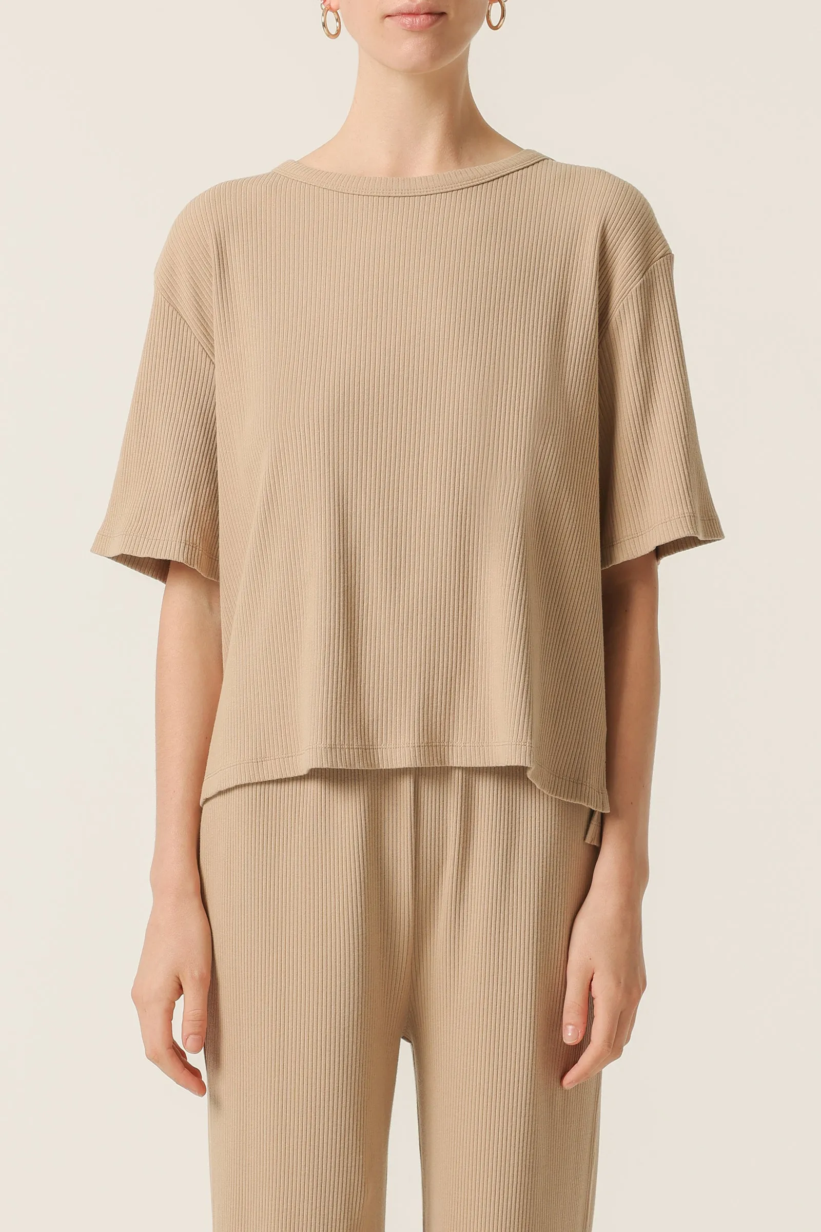 NUDE LOUNGE RIBBED TEE sold by Nude Lucy product image thumbnail 2