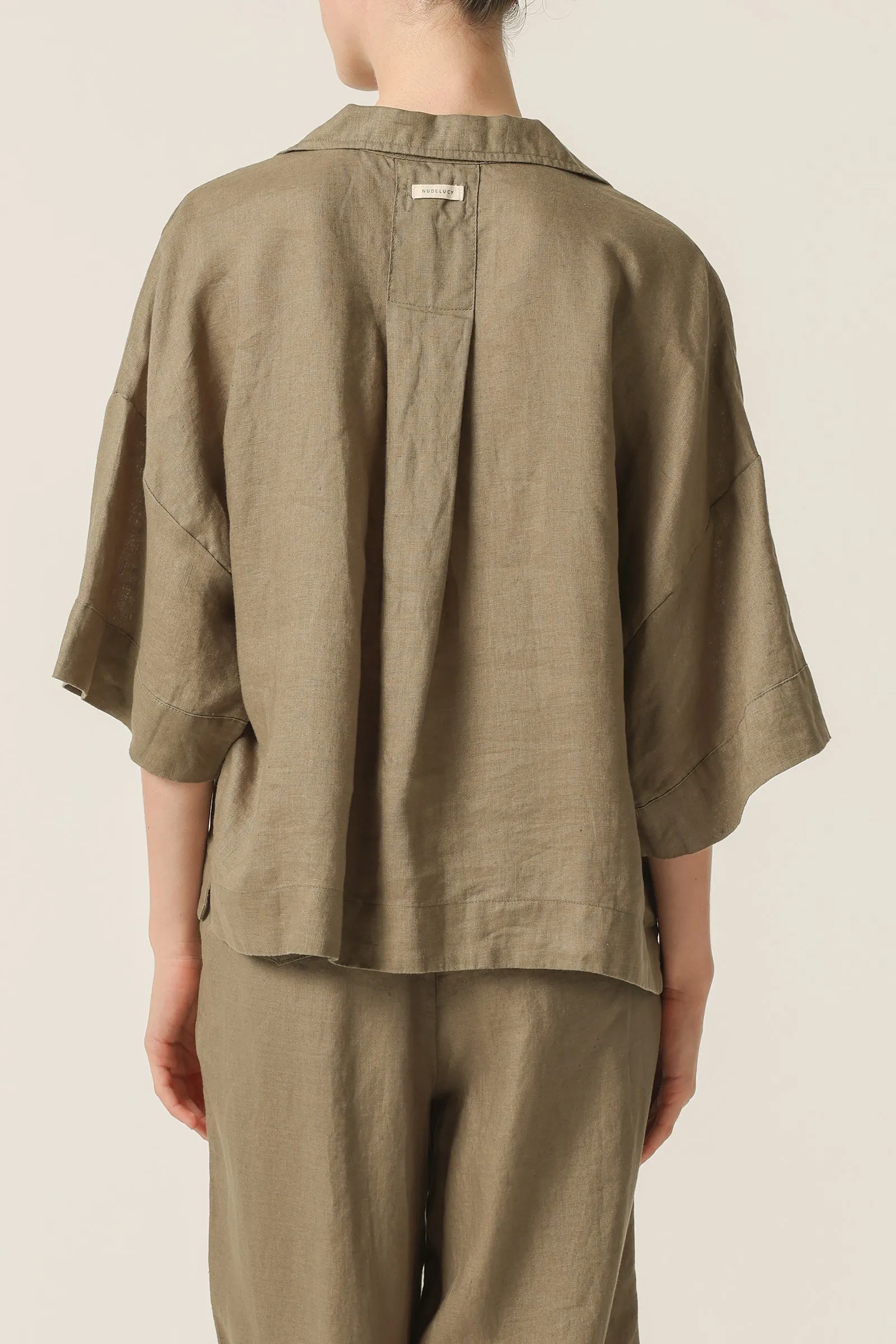 NUDE LINEN LOUNGE SHIRT sold by Nude Lucy product image thumbnail 4
