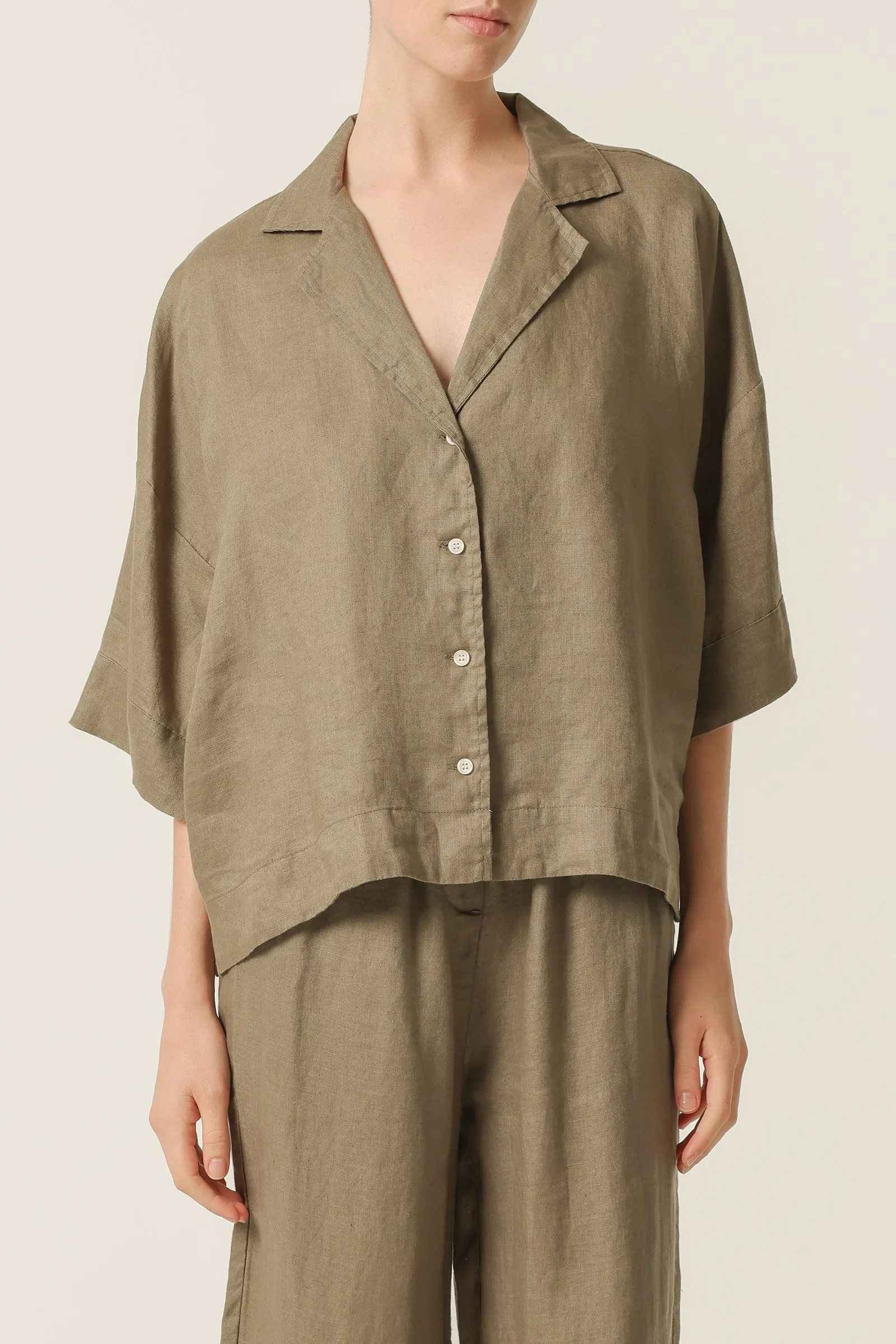 NUDE LINEN LOUNGE SHIRT sold by Nude Lucy product image thumbnail 2