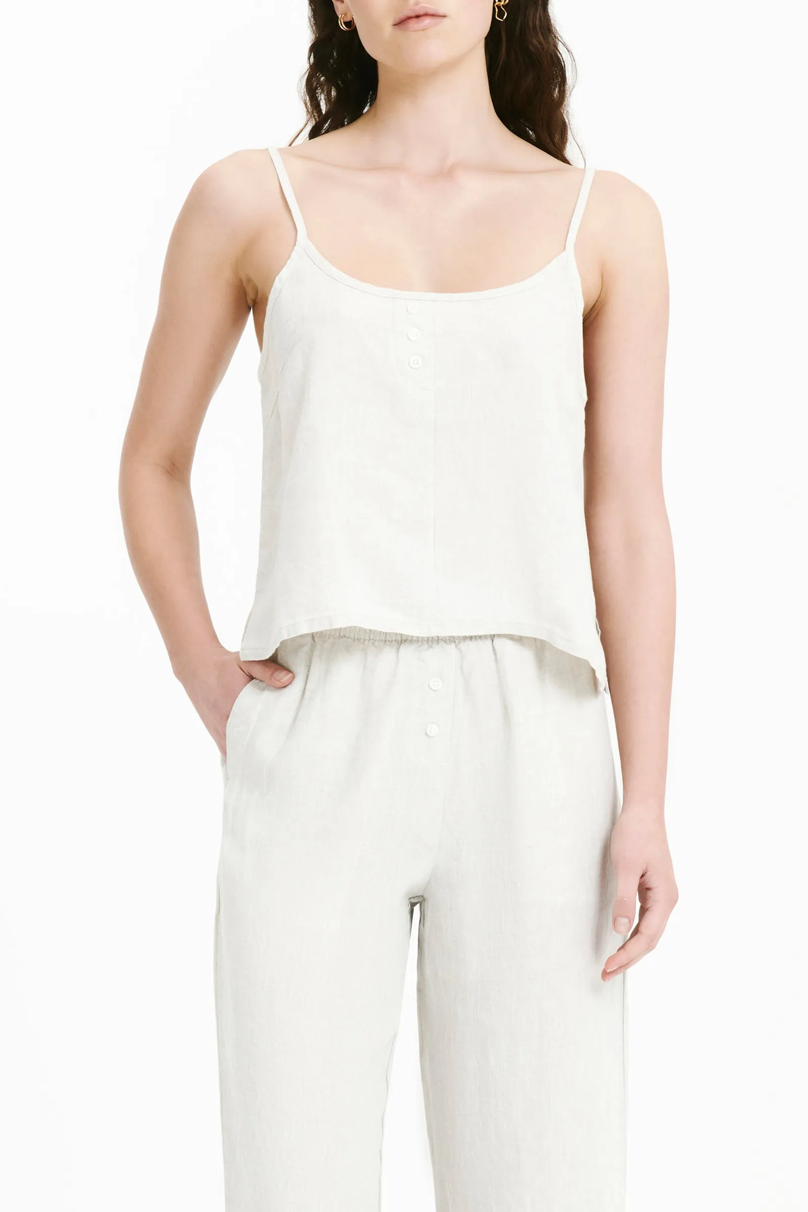 LOUNGE LINEN CAMI sold by Nude Lucy product image thumbnail 3