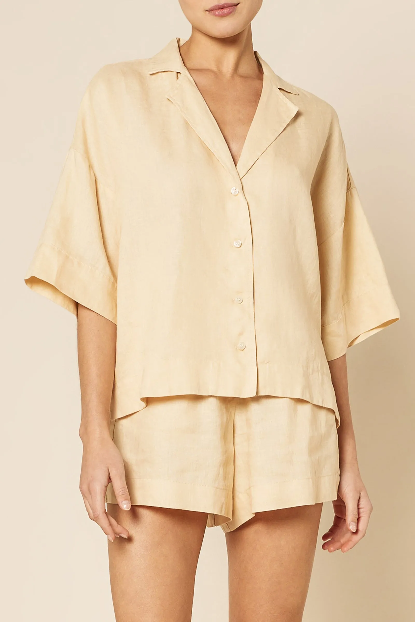NUDE LINEN LOUNGE SHIRT sold by Nude Lucy product image thumbnail 2