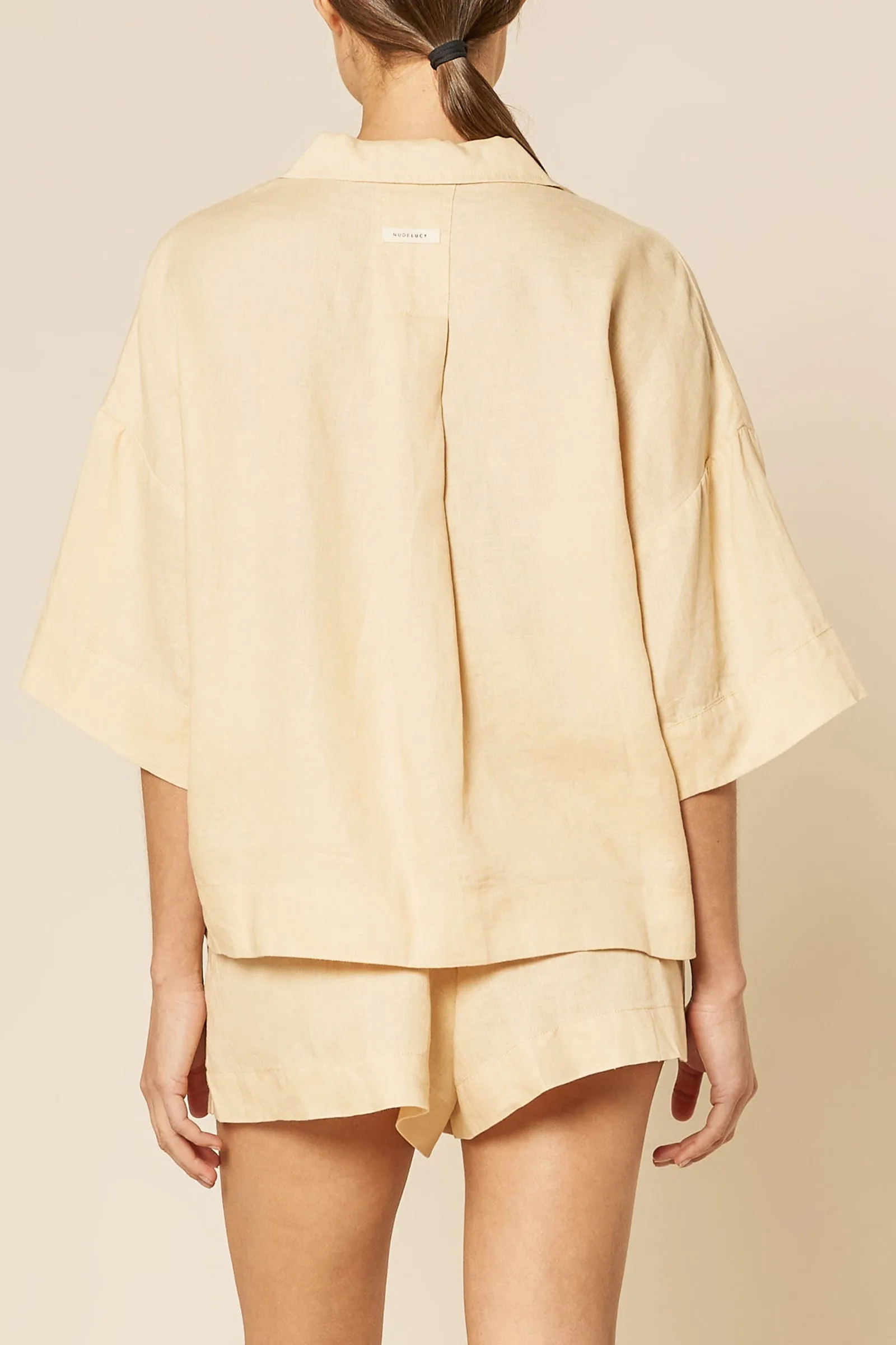 NUDE LINEN LOUNGE SHIRT sold by Nude Lucy product image thumbnail 4