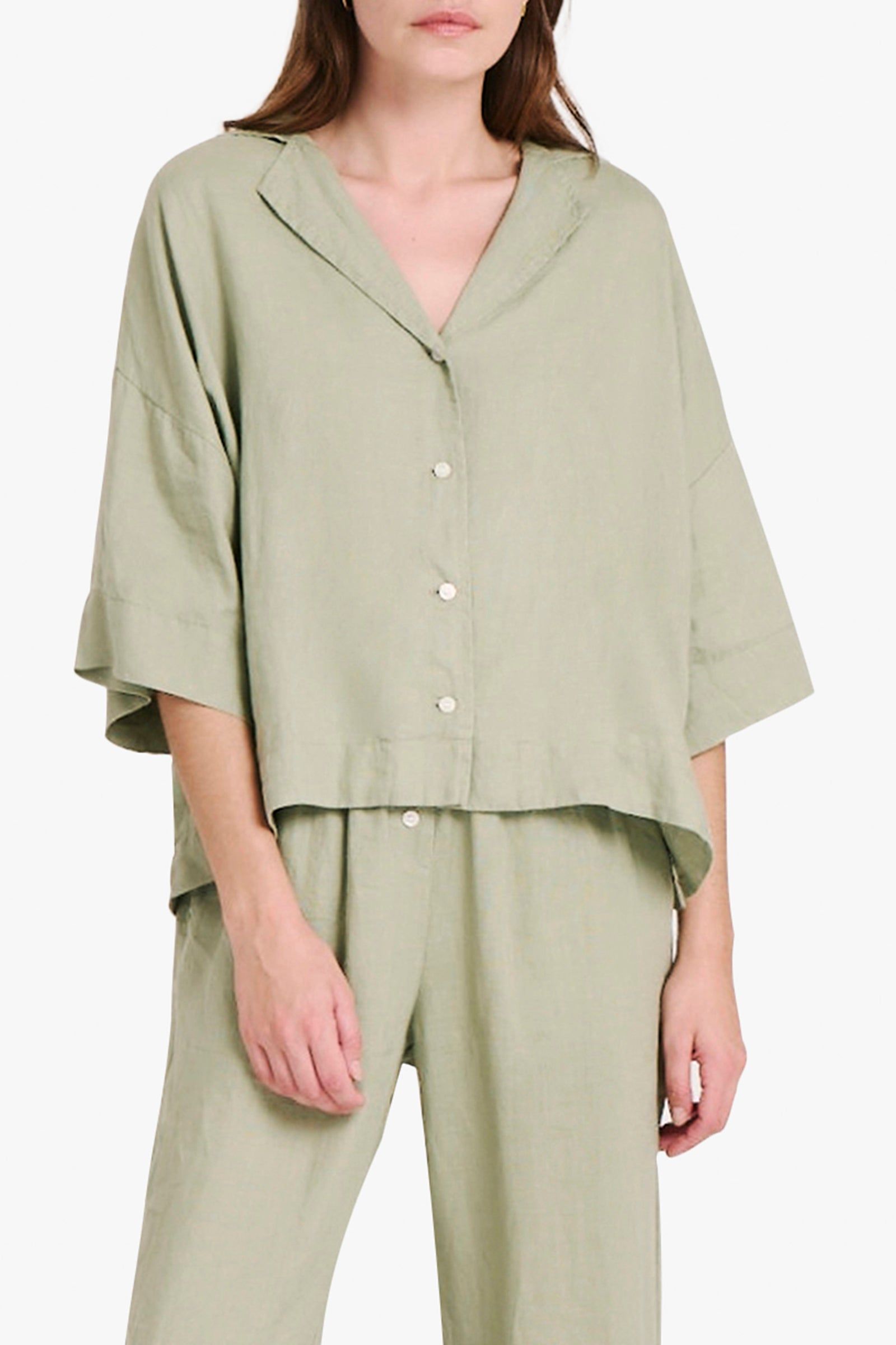LOUNGE LINEN SHIRT & PANT SET sold by Nude Lucy product image thumbnail 3
