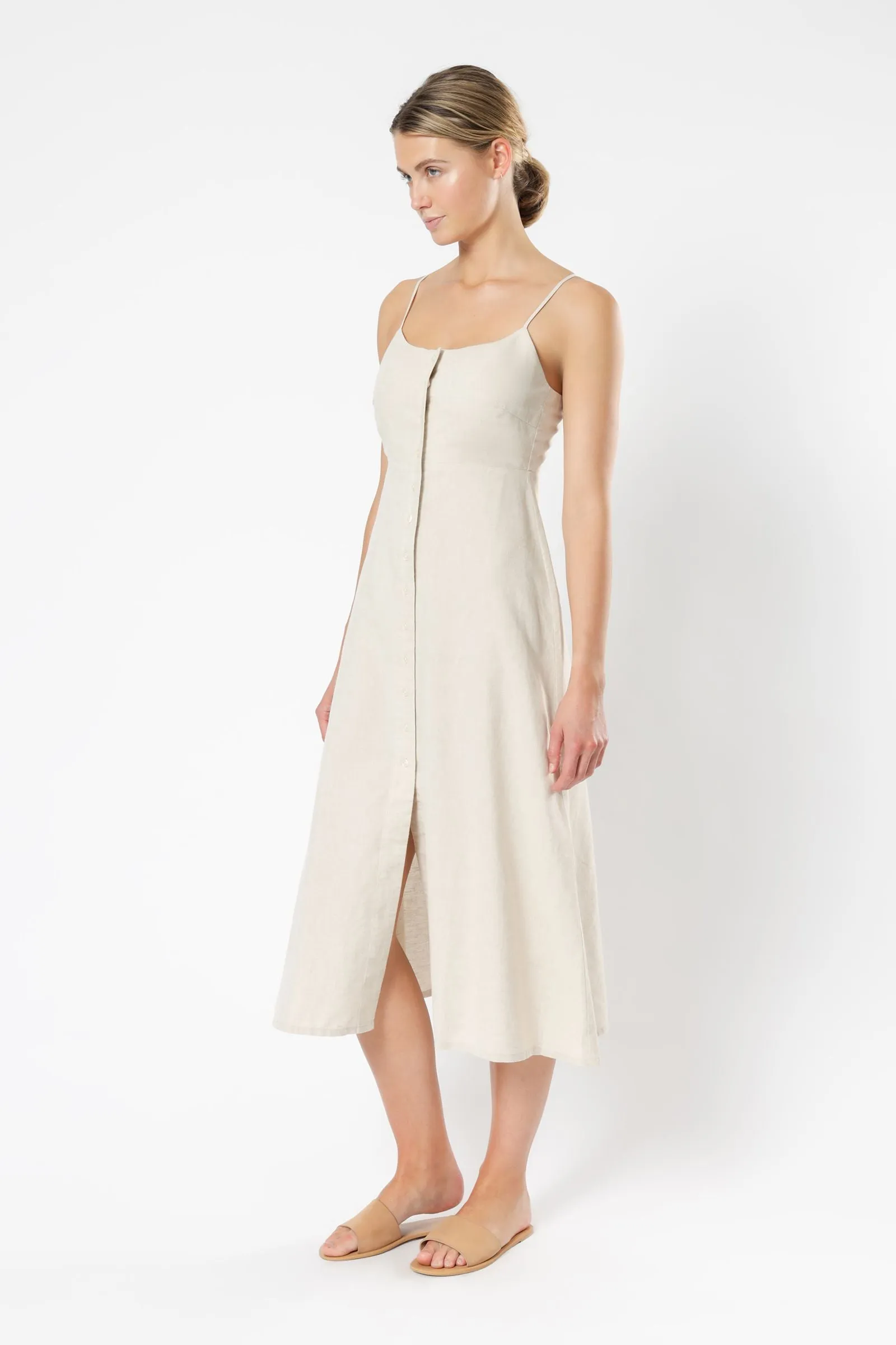 DREW LINEN MIDI DRESS sold by Nude Lucy product image thumbnail 2