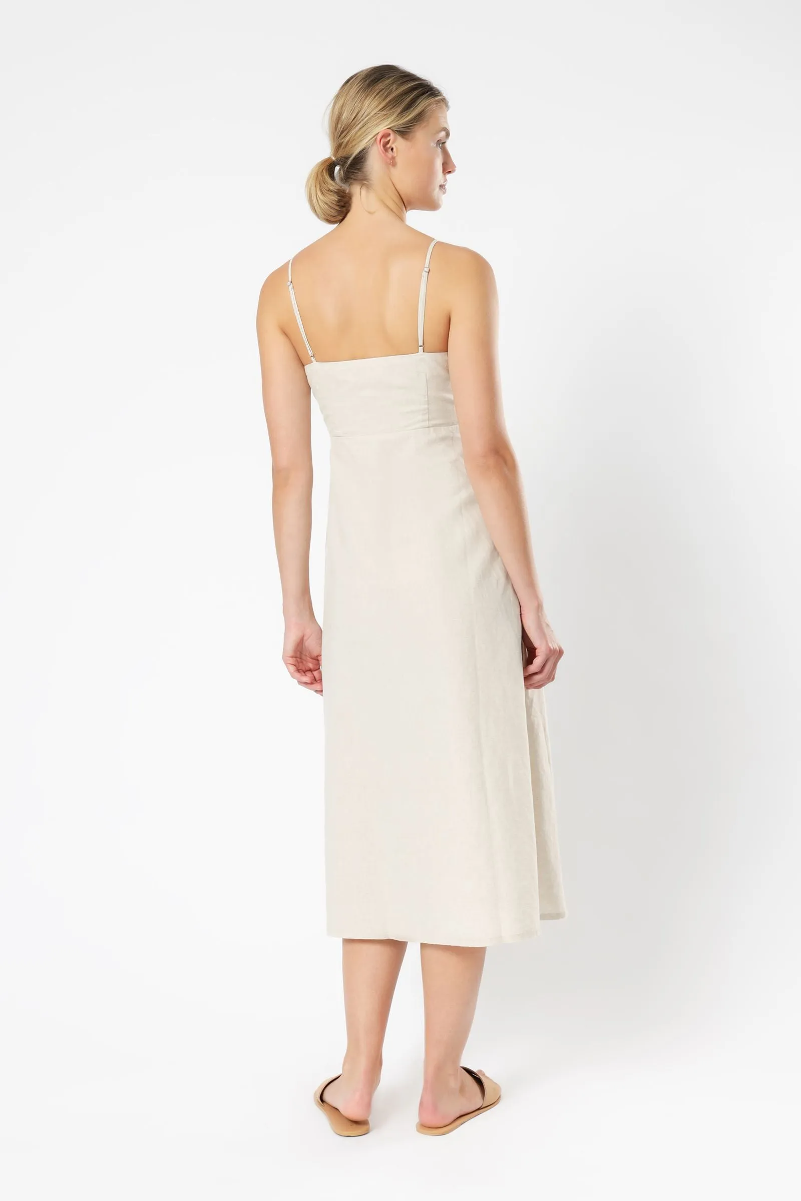 DREW LINEN MIDI DRESS sold by Nude Lucy product image thumbnail 3