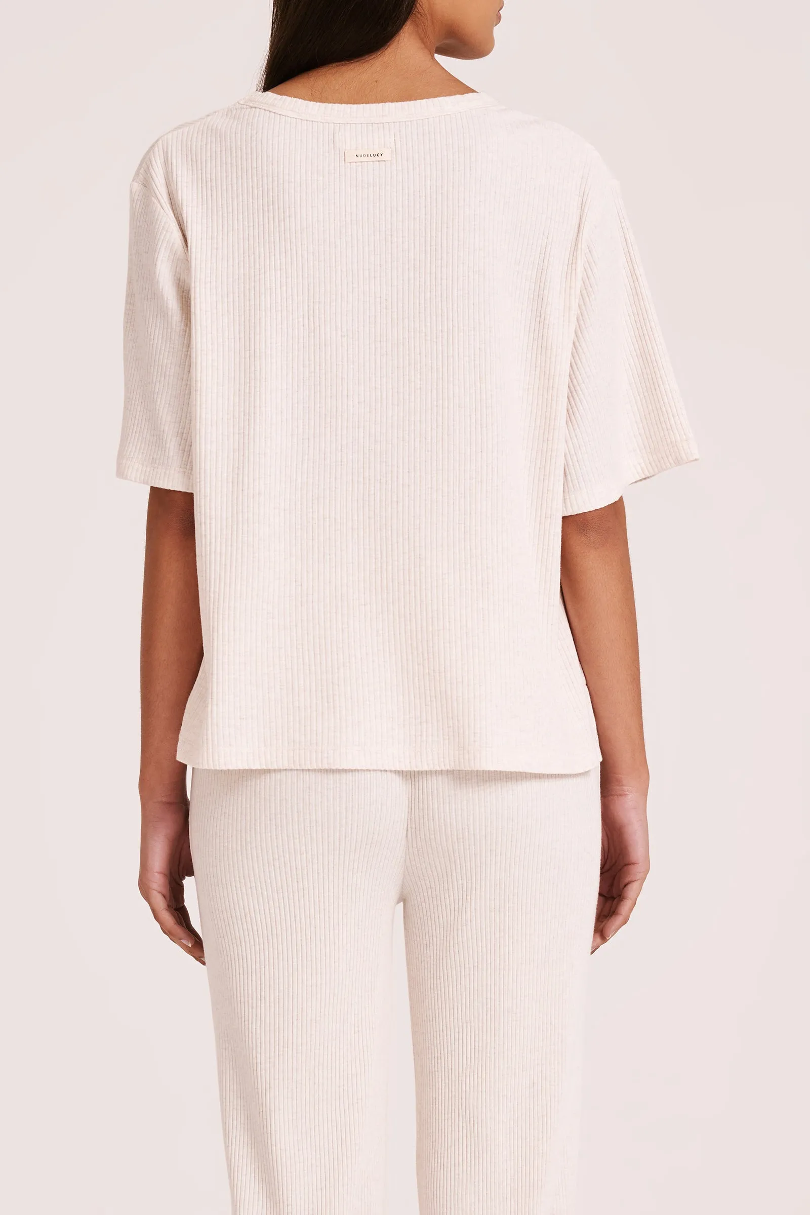 LOUNGE RIBBED TEE sold by Nude Lucy product image thumbnail 4